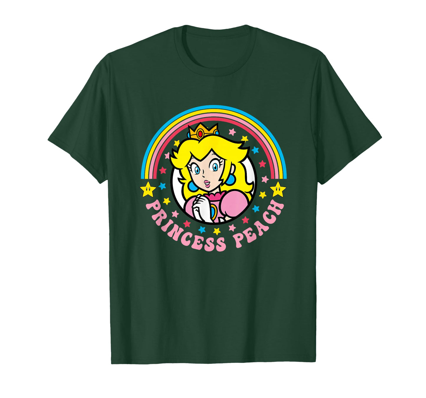 Super Mario Bros Rainbow Princess Peach Power Up T-Shirt