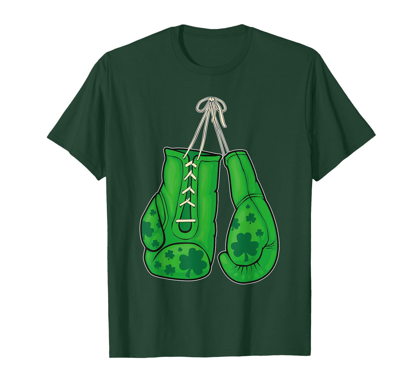 St Patricks Day Boxing Gloves Green Lucky Shamrock T-Shirt