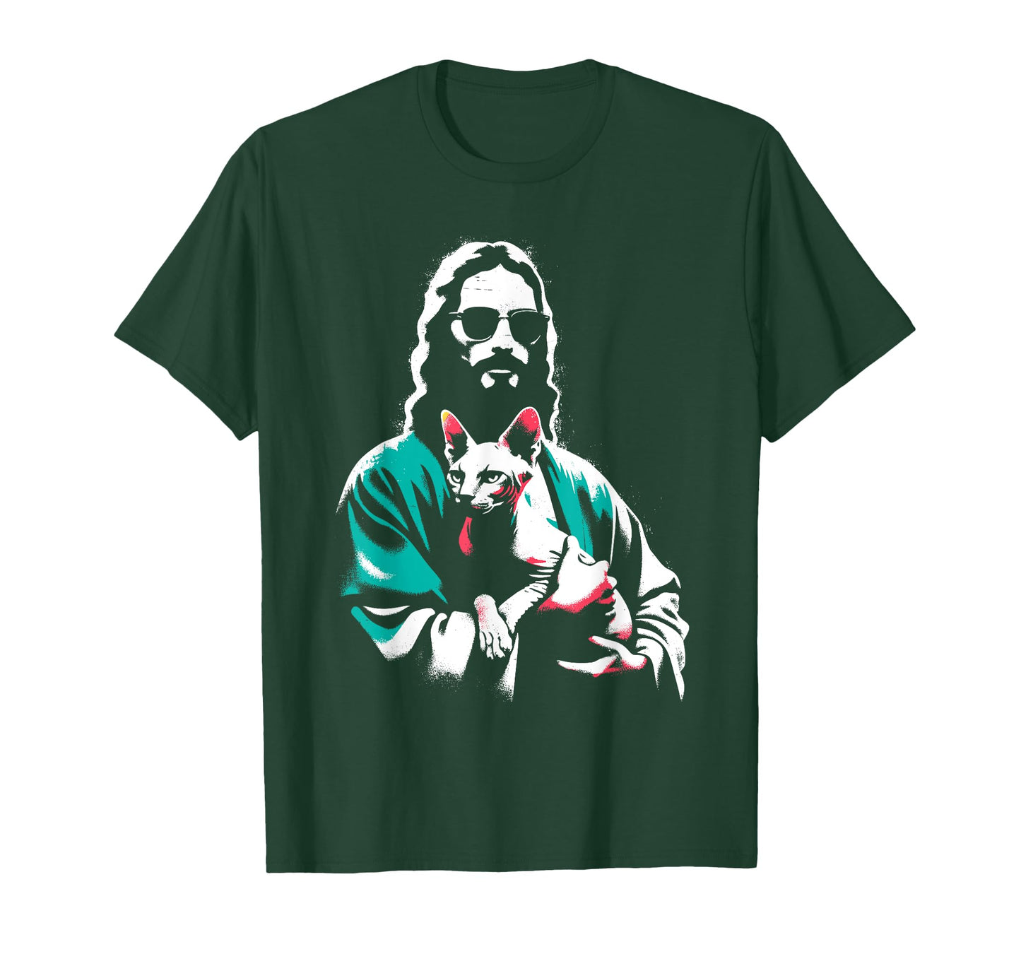 Jesus Sphynx Cat - Funny Christian Religious Sphynx Lover T-Shirt for Men Women Kids