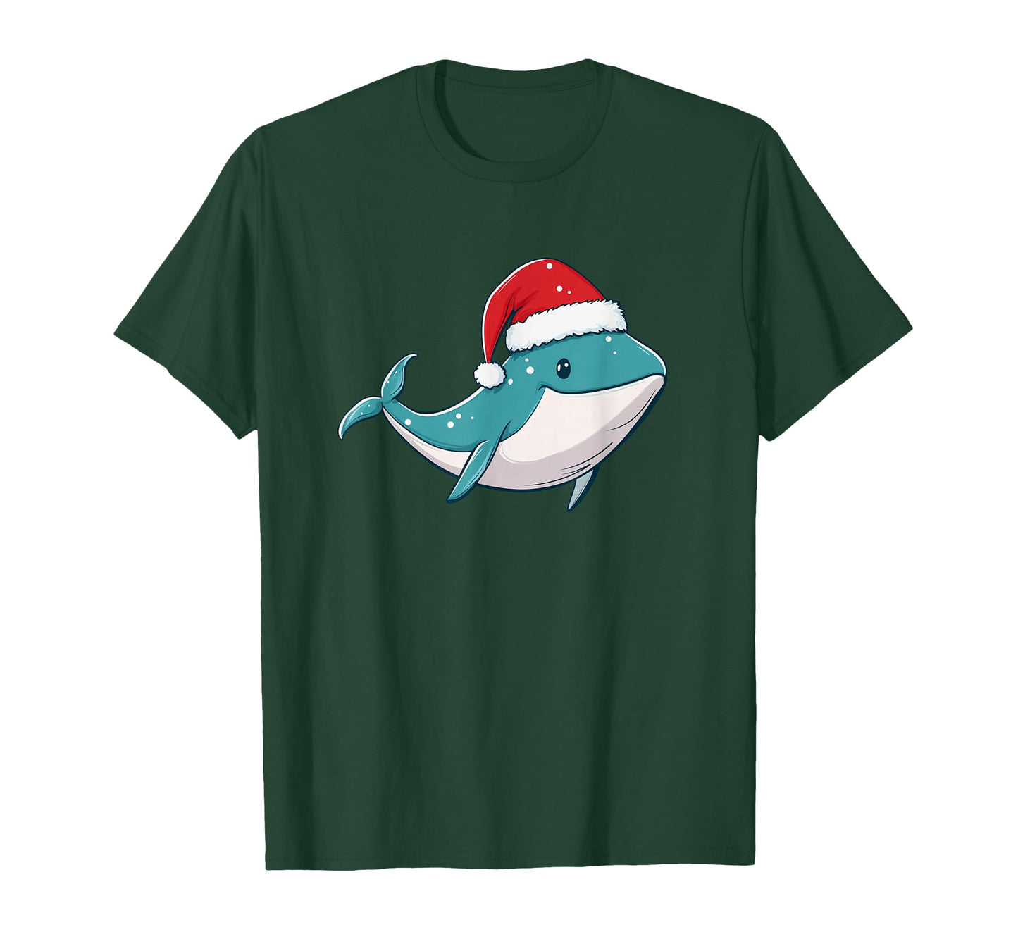 Enjoy The Holiday Season with a Whale and Santa Hat Combo T-Shirt