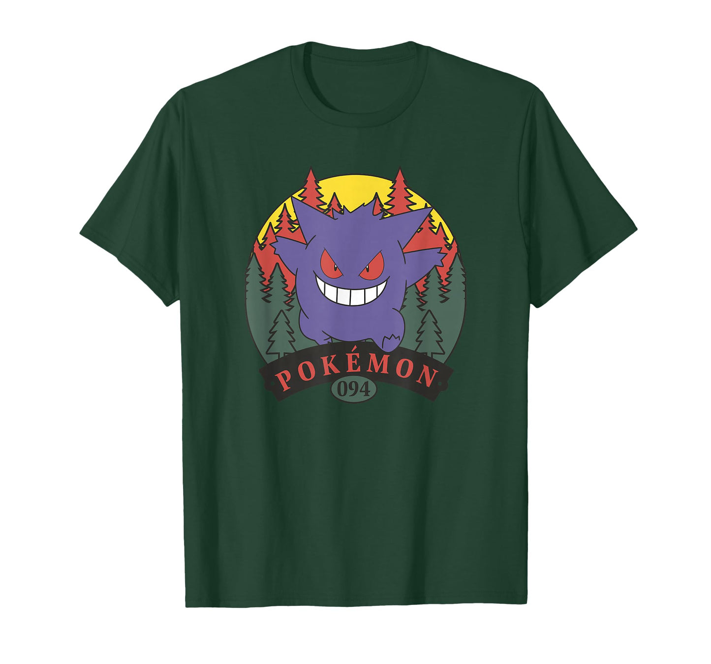 Pokémon 094 Gengar Outdoor Adventure Forest Park Badge T-Shirt