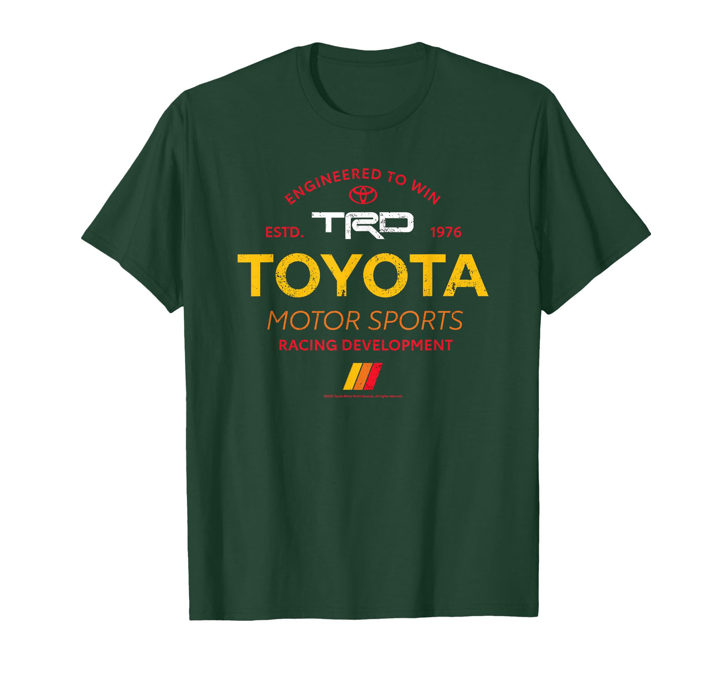 Toyota Engineered To Win Motor Sports Racing Distressed Logo T-Shirt