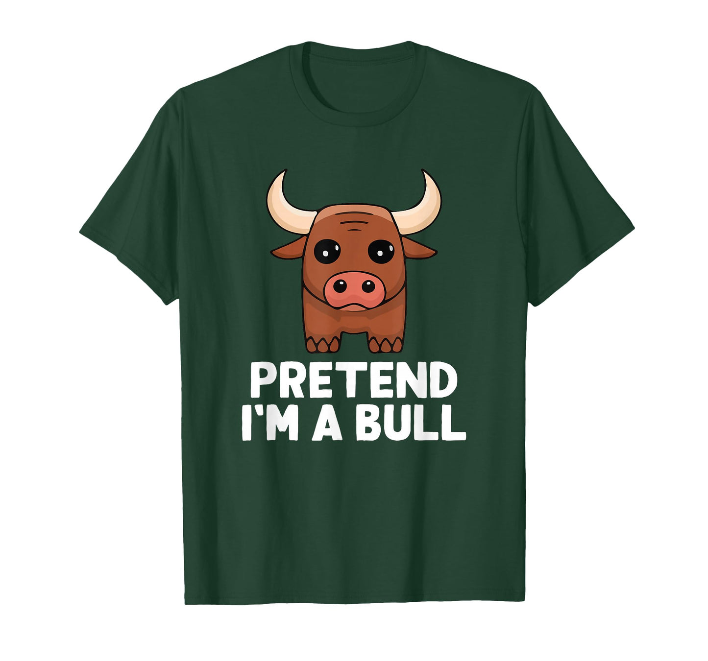 Easy Pretend I'm A Bull Costume Halloween Funny T-Shirt