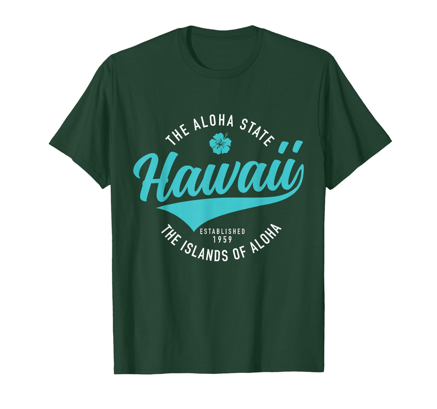 Hawaii The Aloha State Hawaiian Islands Souvenir Vintage T-Shirt