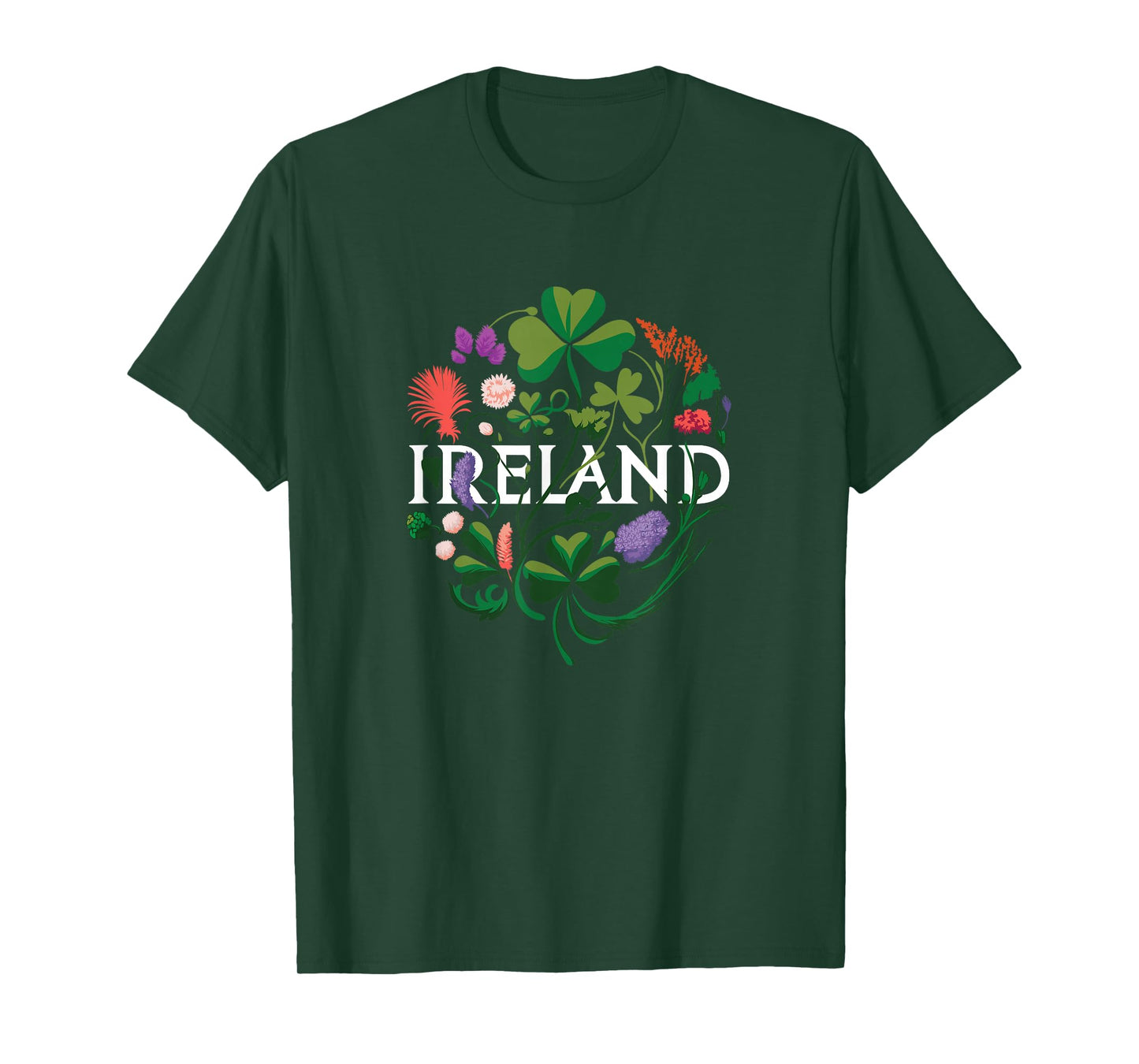 Flowers of Ireland - Vintage Style Minimalist Boho T-Shirt