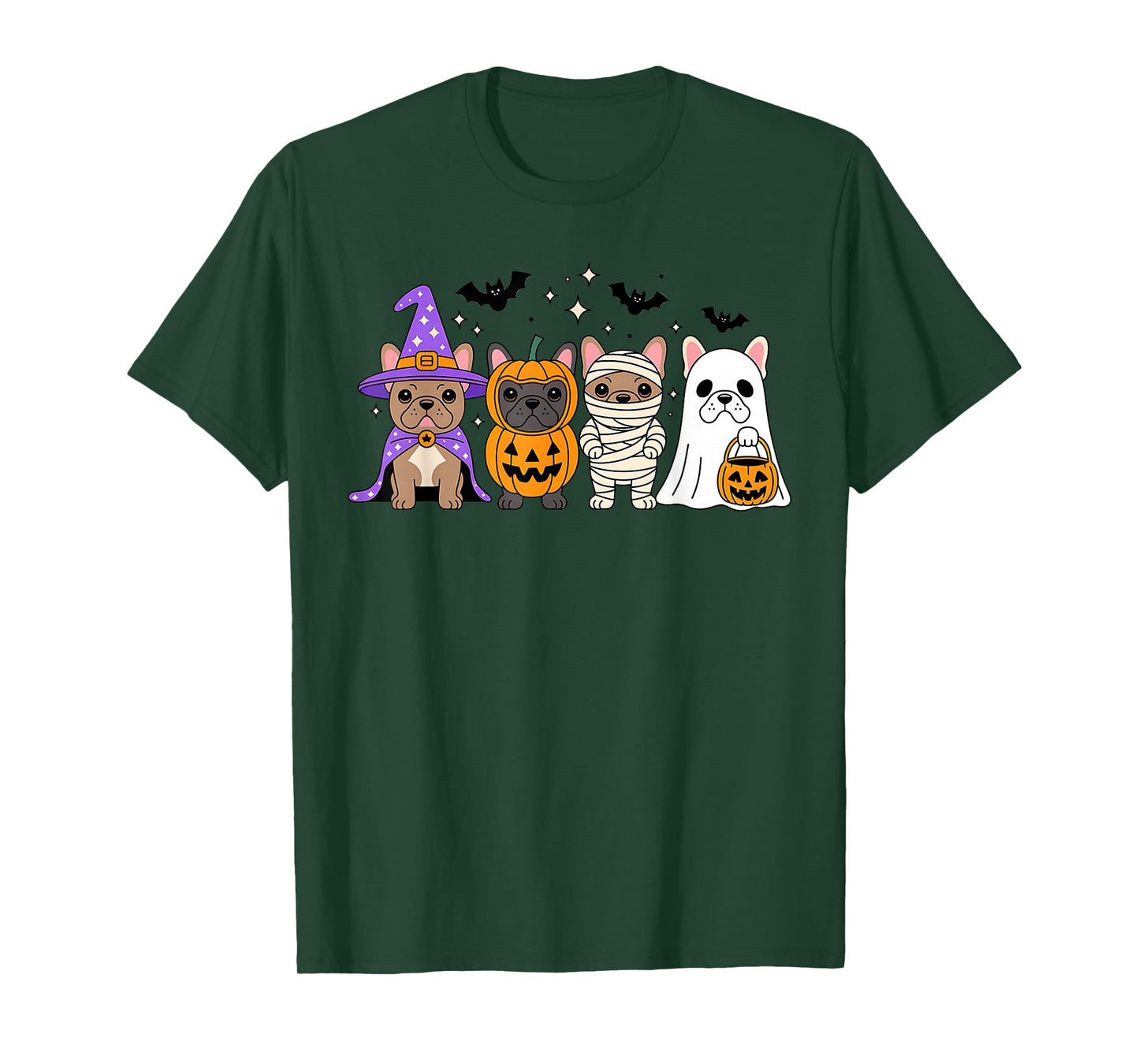Funny French Bulldog Halloween Party Dogs Trick or Treat T-Shirt