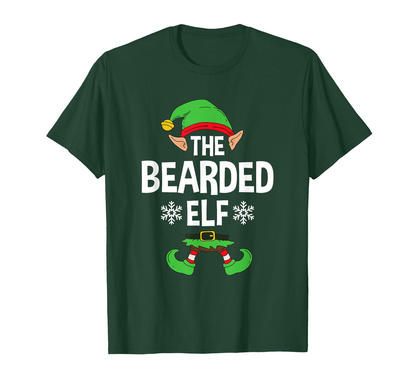 The Bearded Elf Party Family Group Matching X-Mas Beard T-Shirt