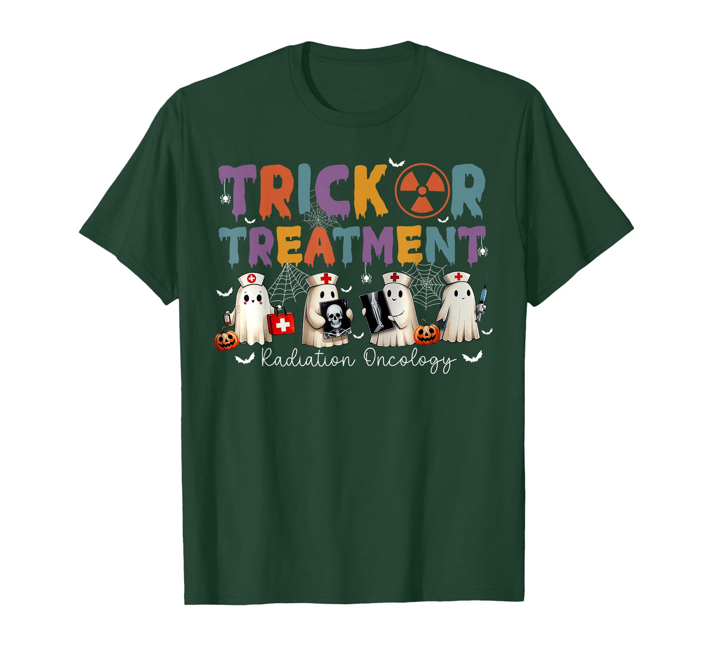 Trick Or Treatment Radiation Oncology Halloween Rad Therapy T-Shirt