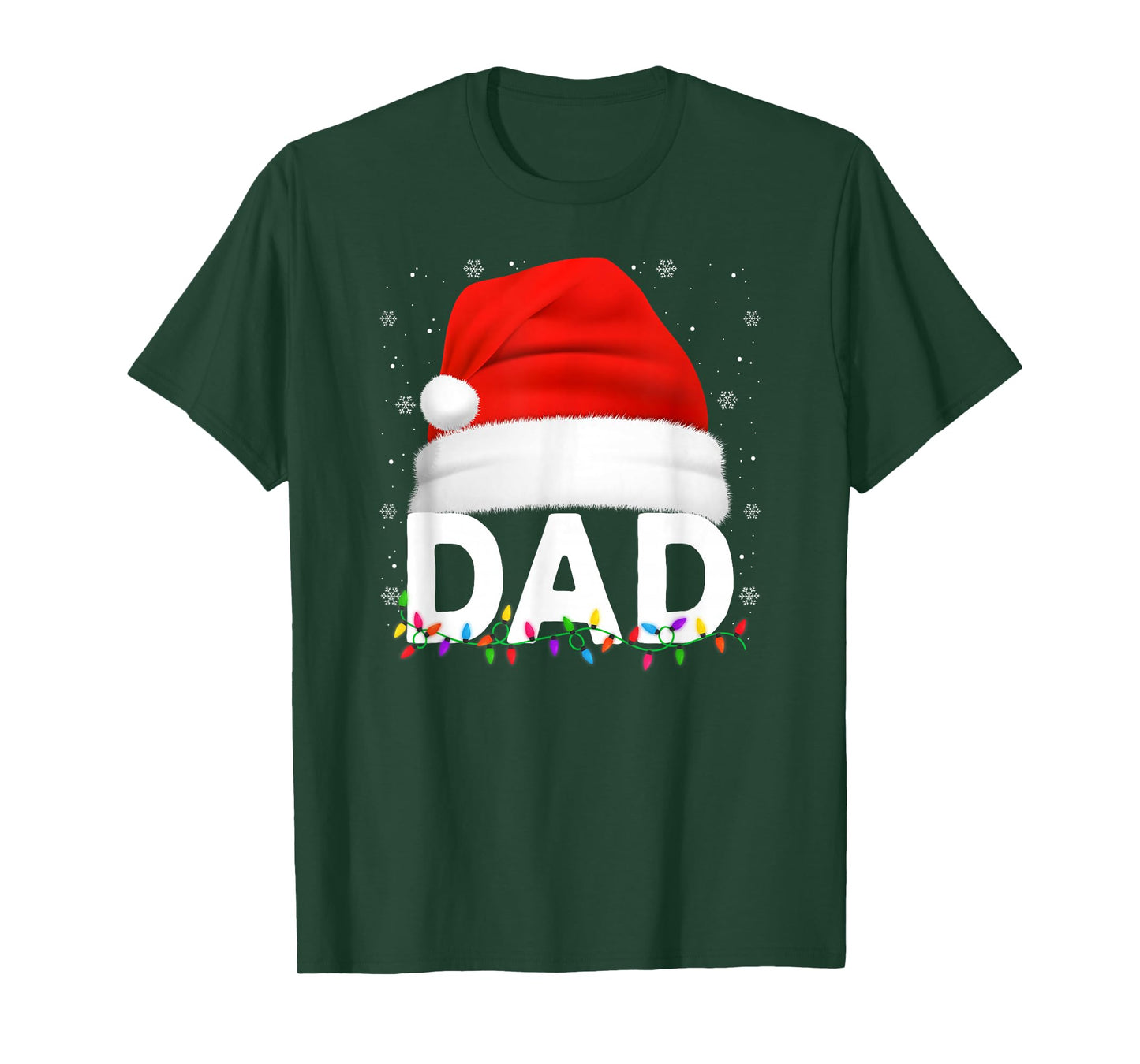 Dad Santa Christmas Pajamas Matching Family Xmas T-Shirt