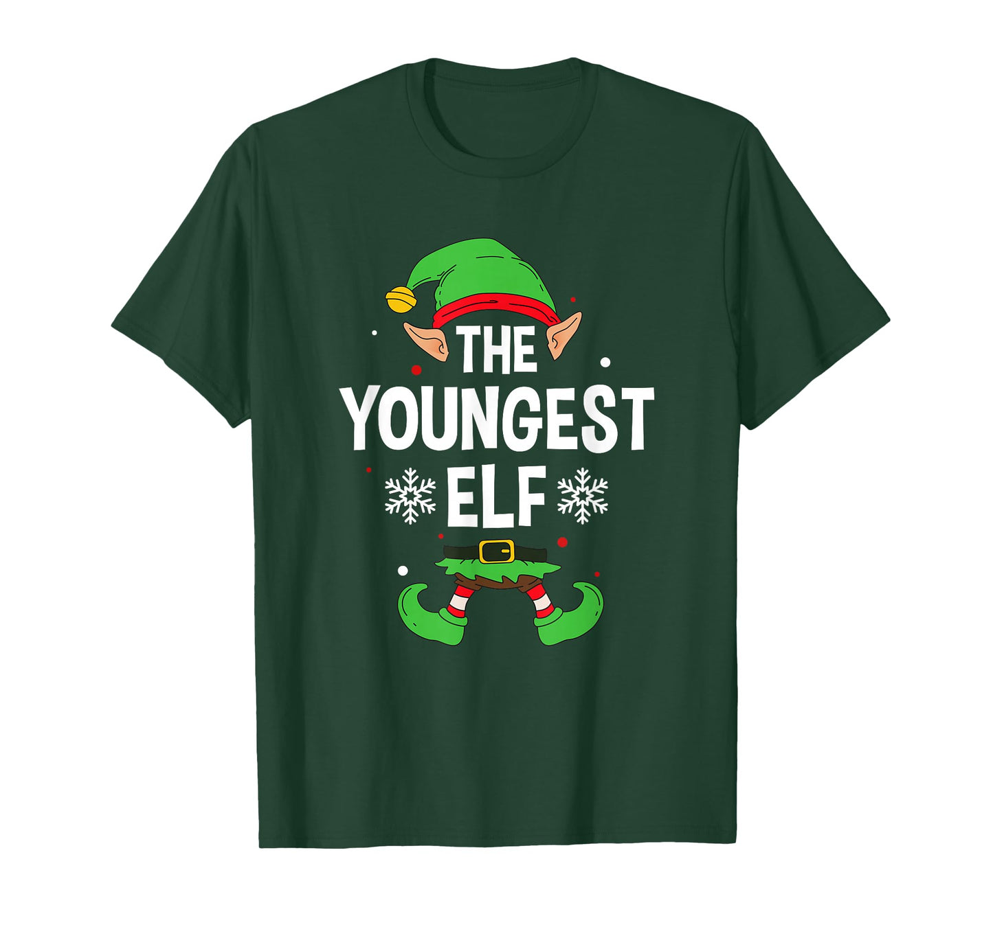 The Youngest Elf Party Family Group Matching X-Mas Saying T-Shirt