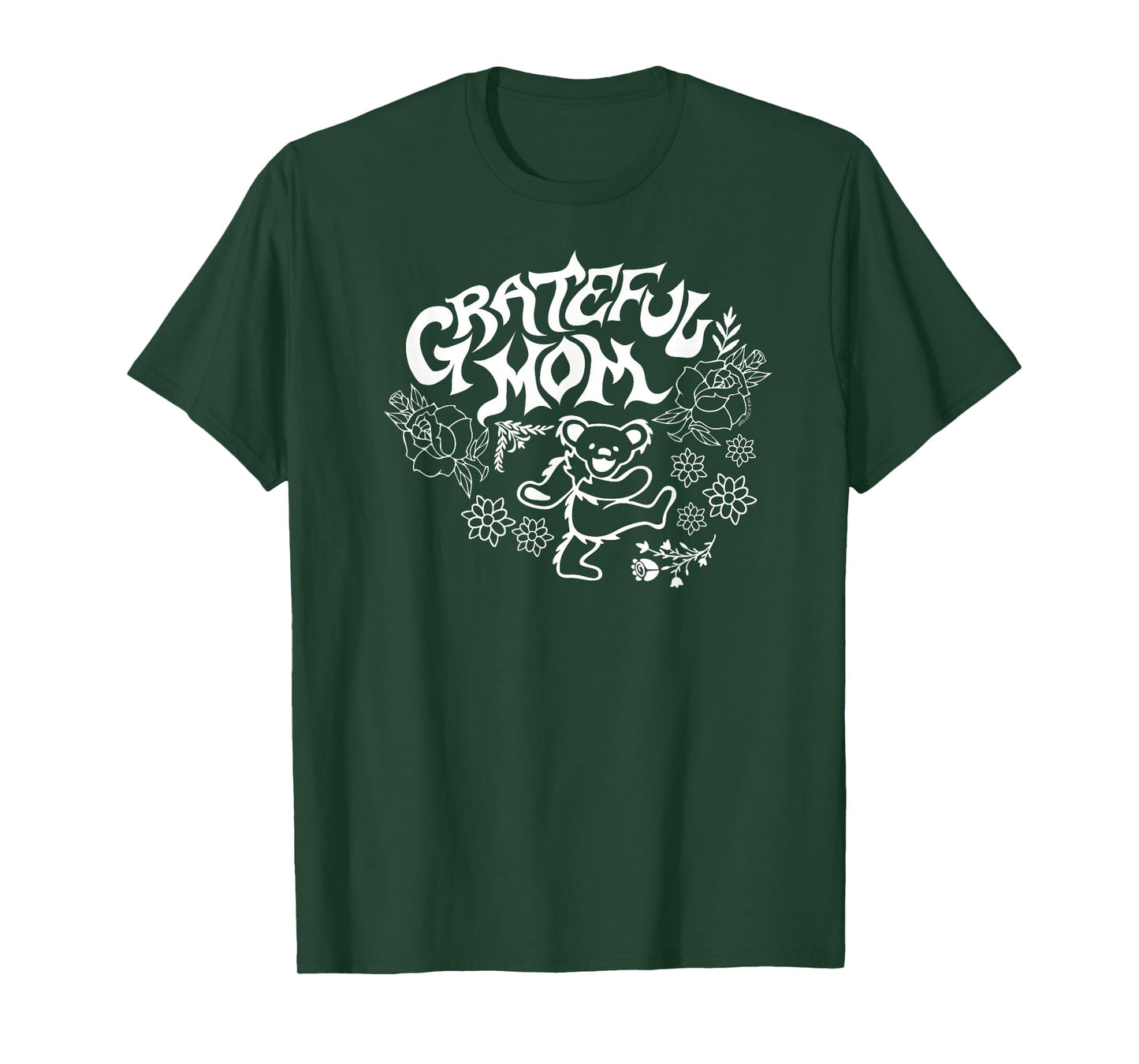 Grateful Dead Grateful Mom Dancing Bear and Flowers Band T-Shirt