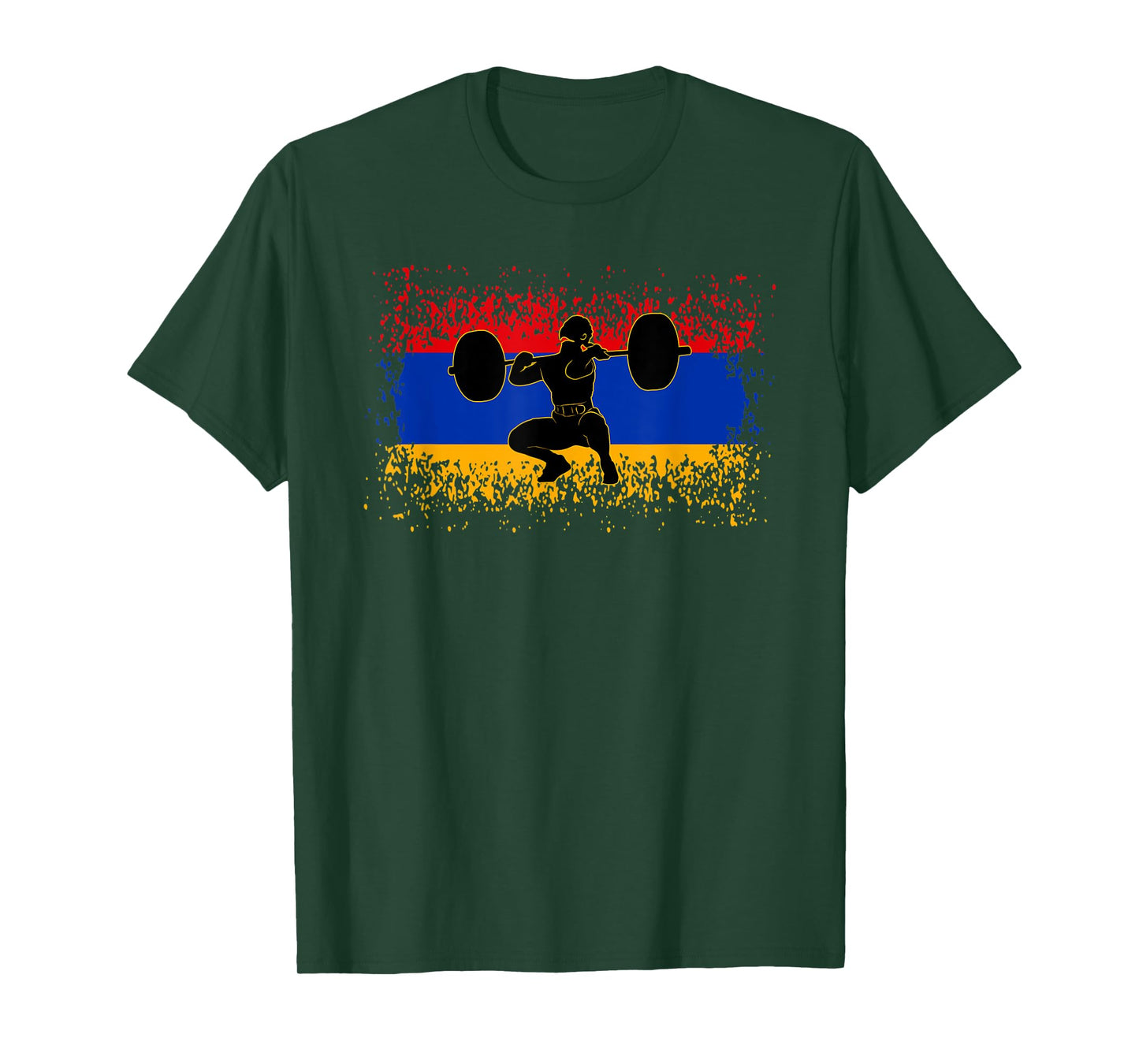 Weightlifting Men Armenia Flag Gym Competitive Workout T-Shirt