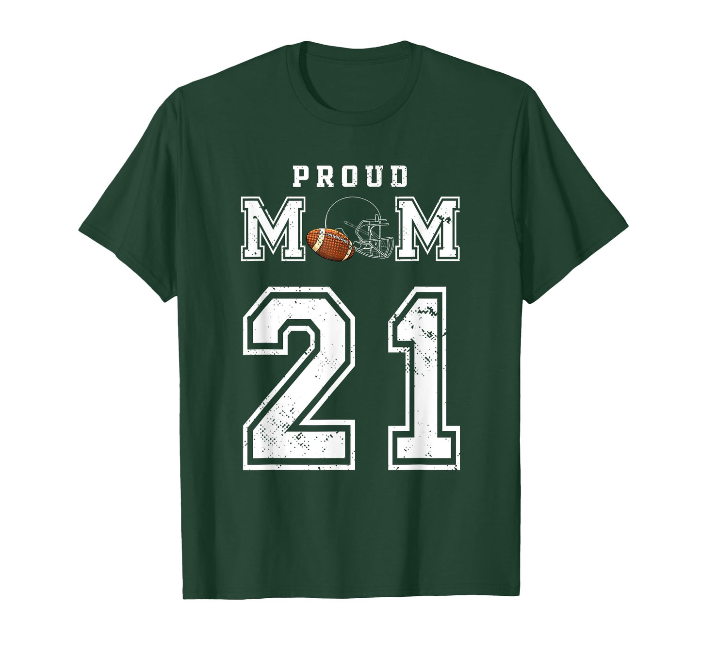 Custom Proud Football Mom Number 21 Personalized For Women T-Shirt