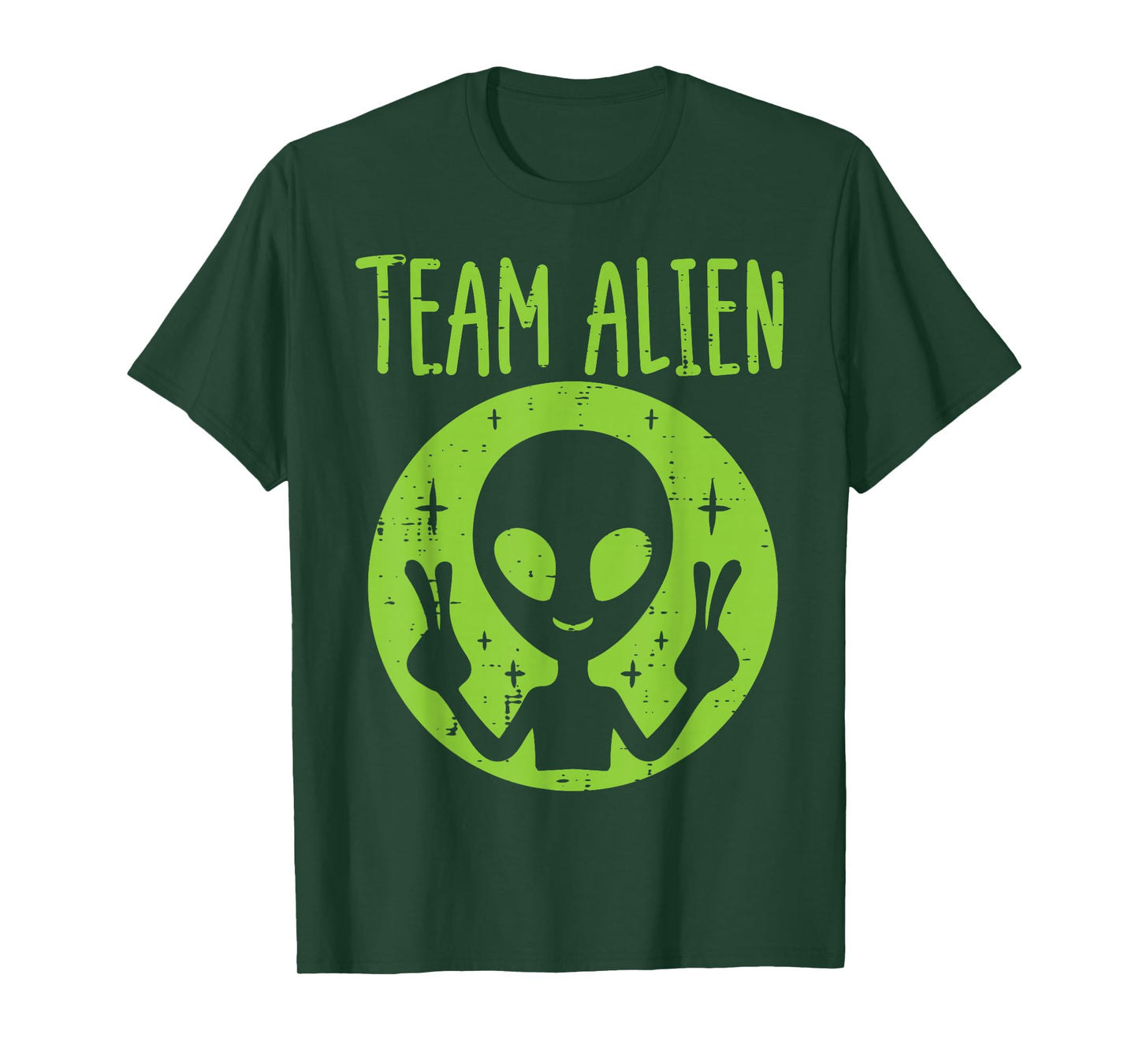 Team Alien Peace Funny Ufo Space Women Kid Youth Toddler Men T-Shirt
