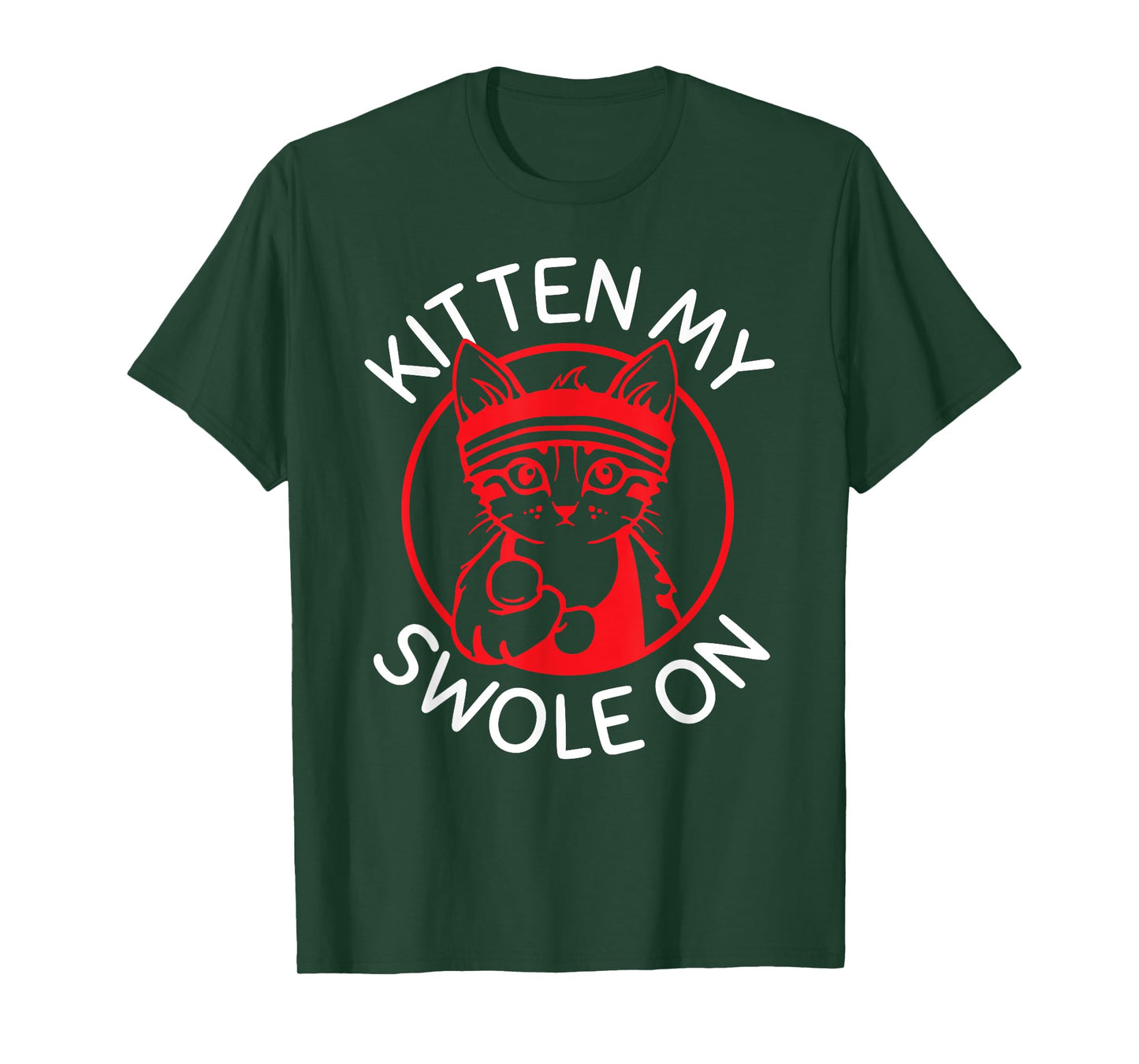 Funny Kitten Cat Perfect Lifting Weights Gym Fitness T-Shirt