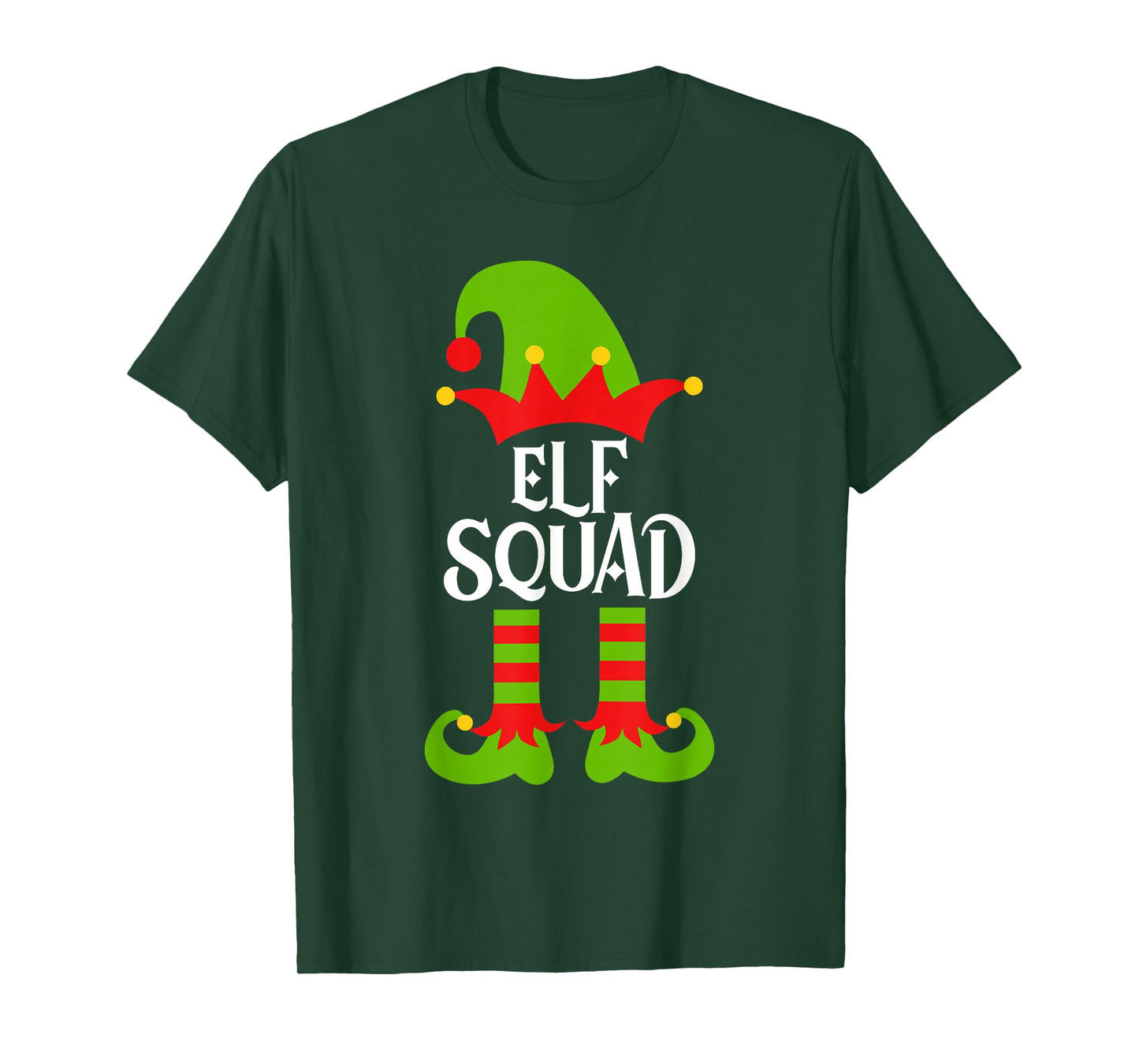 Elf Squad Funny Christmas Xmas Santa Family Holiday Pajamas T-Shirt
