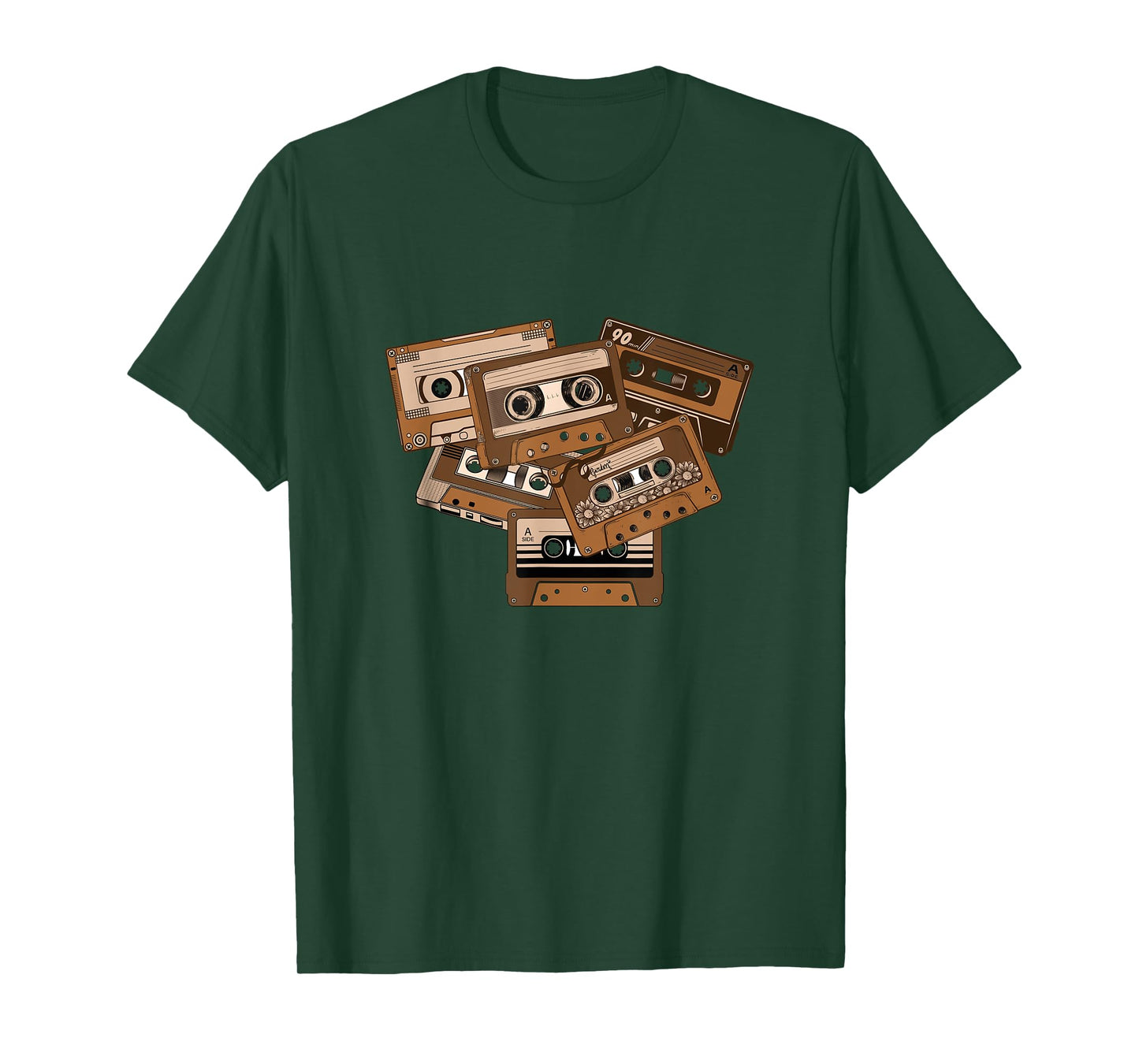 Brown Tape Cassettes Classic Old School Brown Color Graphic T-Shirt