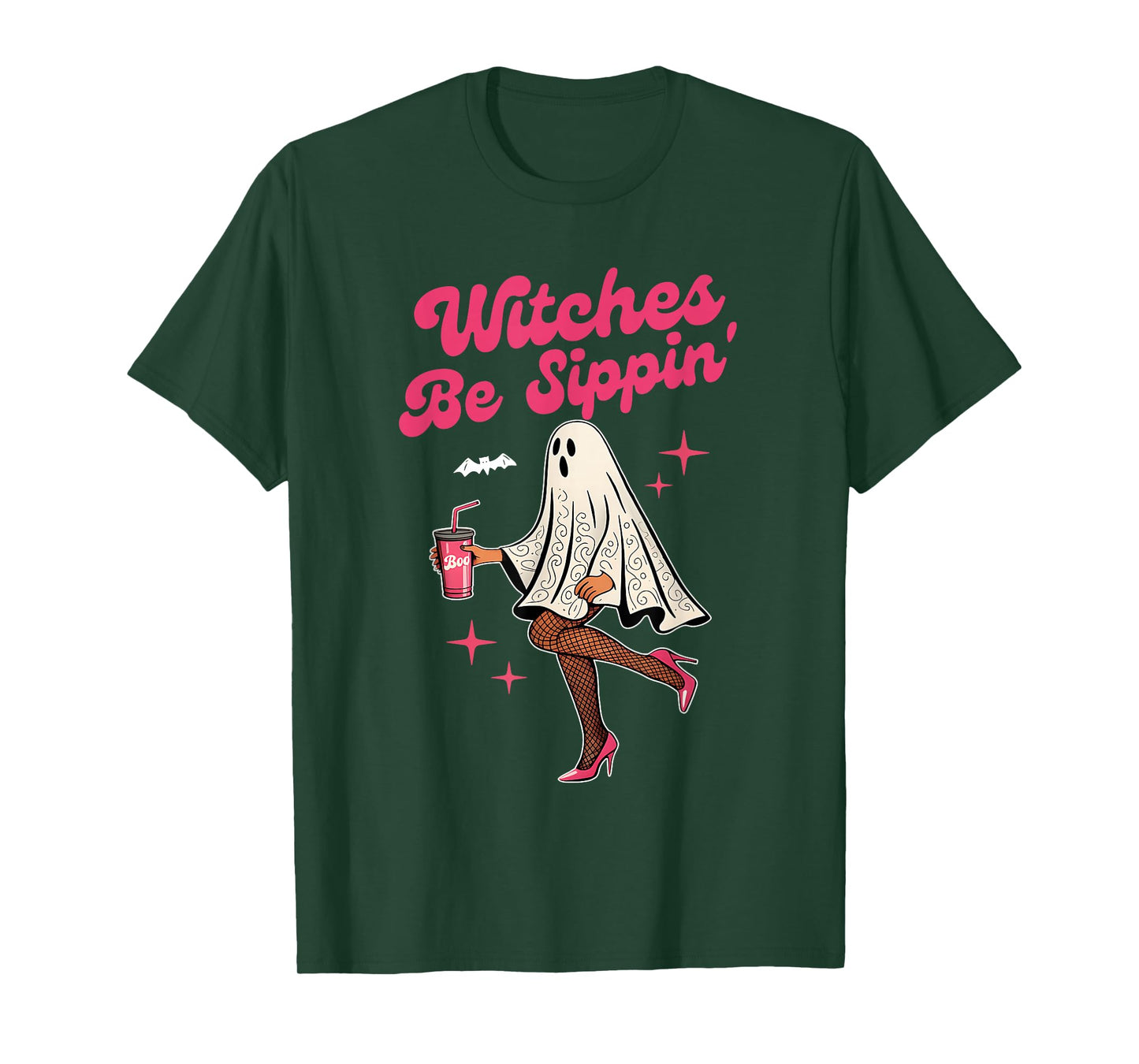 Witches Be Sippin' Funny Ghost Halloween Design T-Shirt