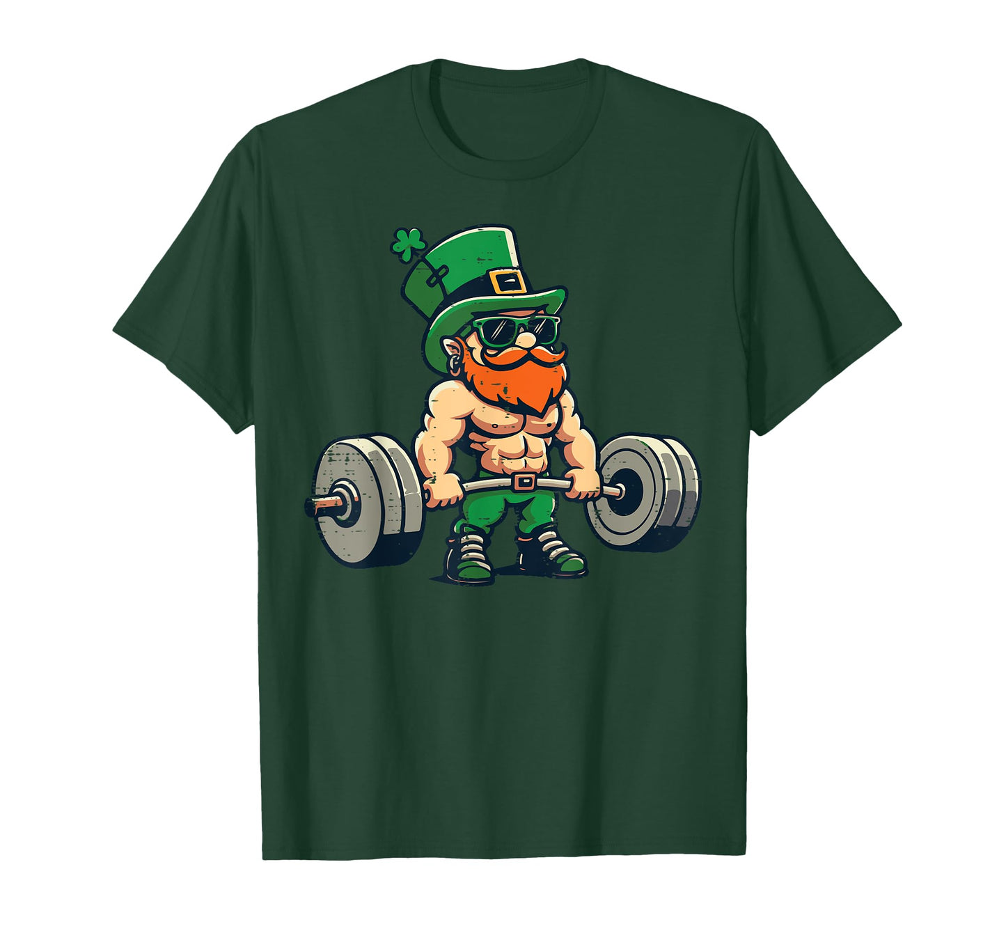 St Patricks Day Workout Deadlift Saint Pattys Gym Men Women T-Shirt