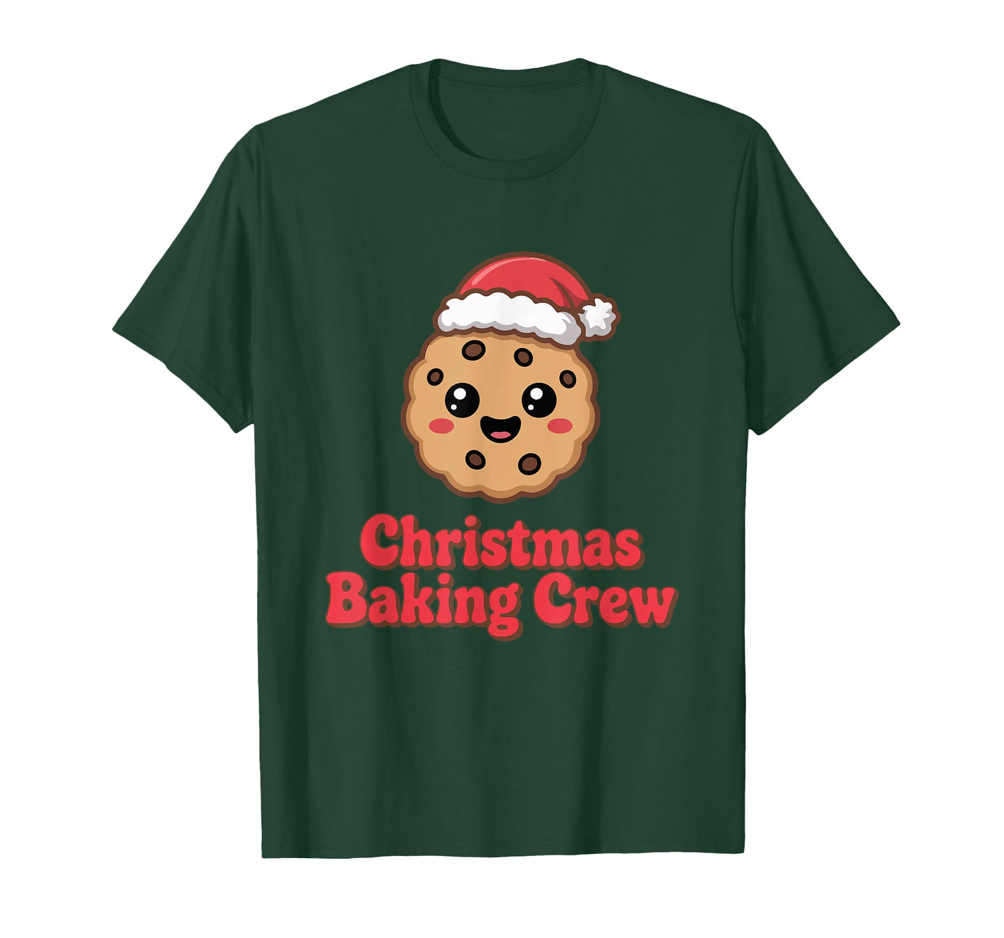 Christmas Baking Crew Cute Cookie Santa Hat T-Shirt