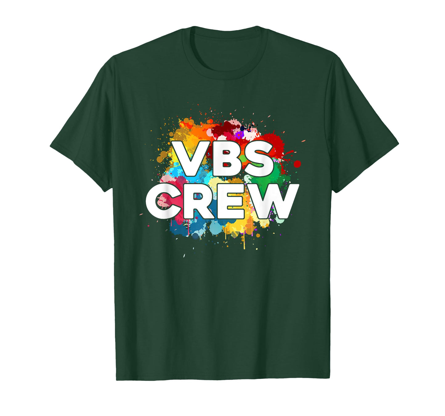 I Love VBS 2024 Crew Vacation Bible School Paint Splatter T-Shirt