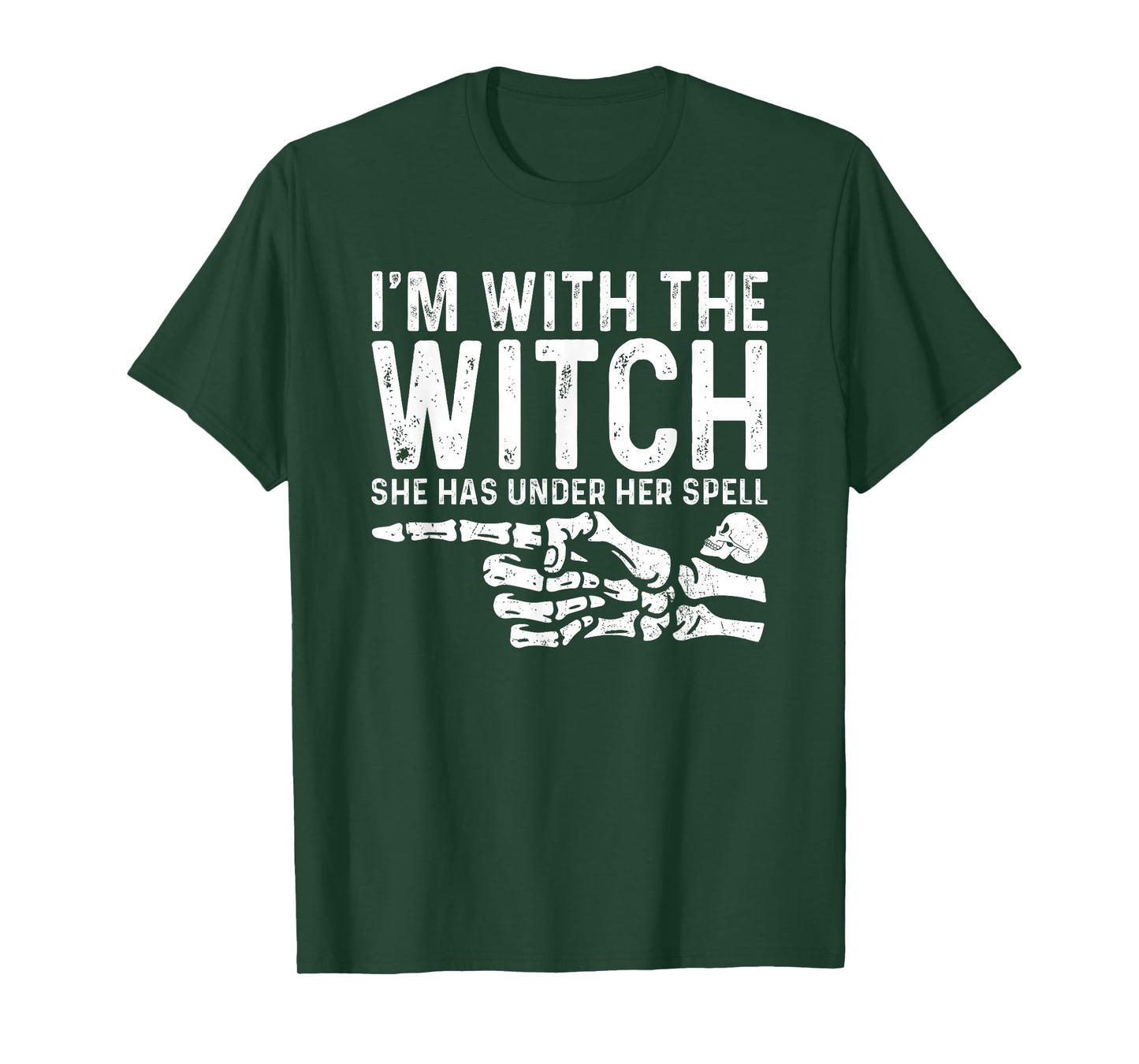I'm with The Witch Funny Halloween Couple Costume Party T-Shirt
