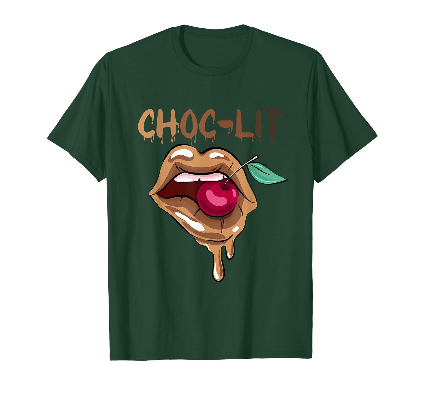 Cool Melanin Girl Lips Cherry Black Girls Magic Style T-Shirt