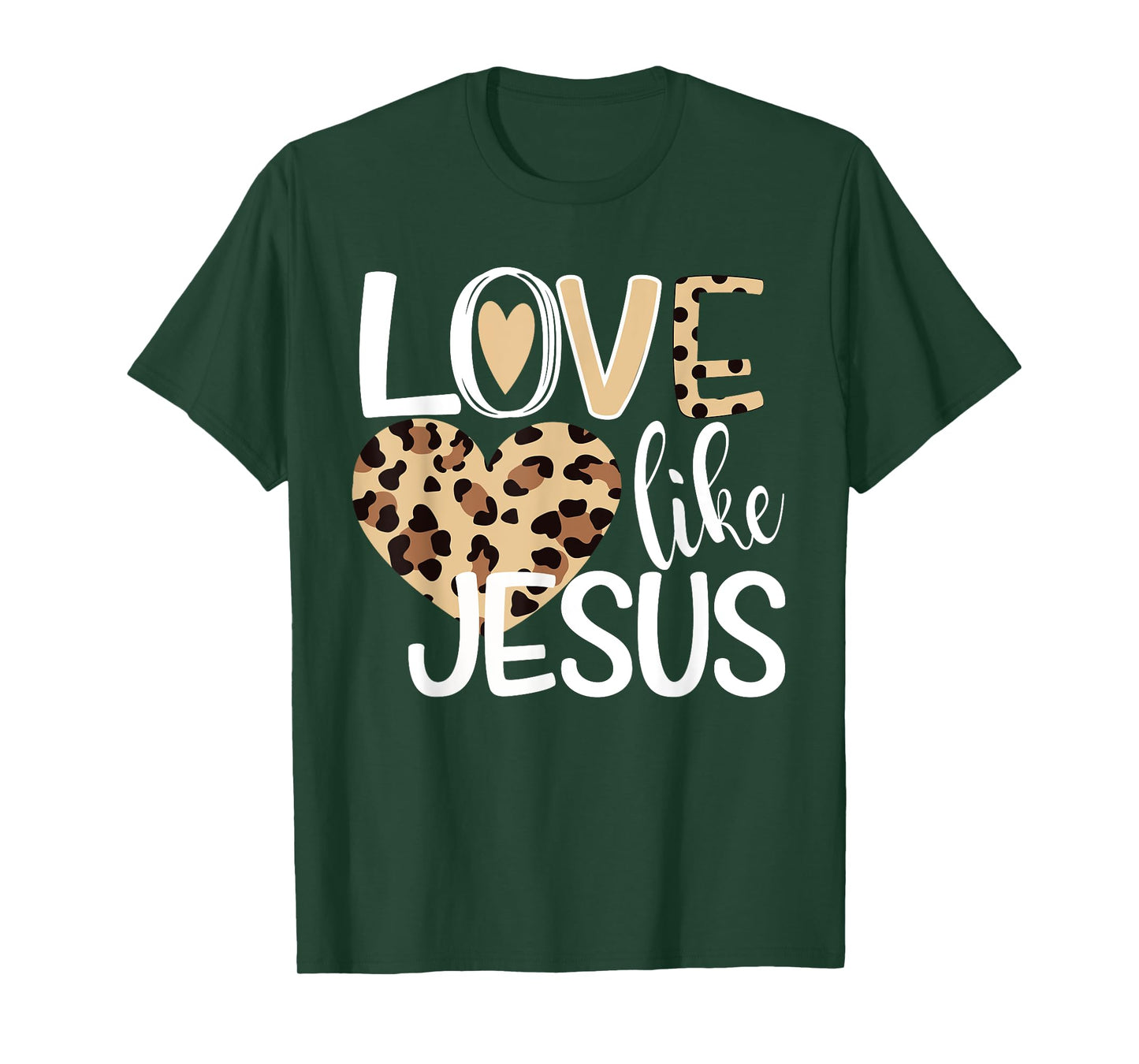 Love Like Jesus Leopard Print T-Shirt