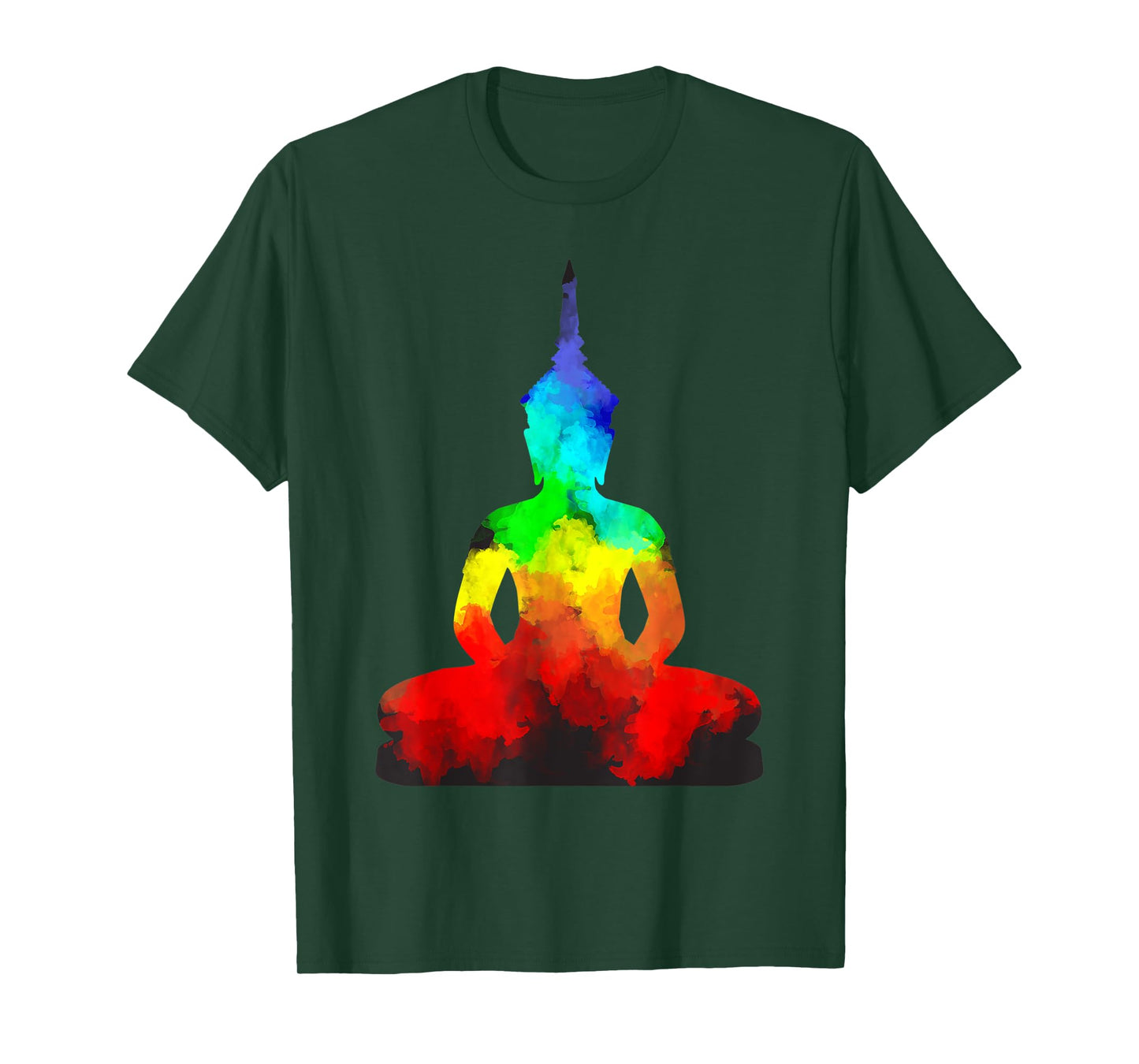 Buddha Rainbow Yoga Namaste Guru Spirit T-Shirt