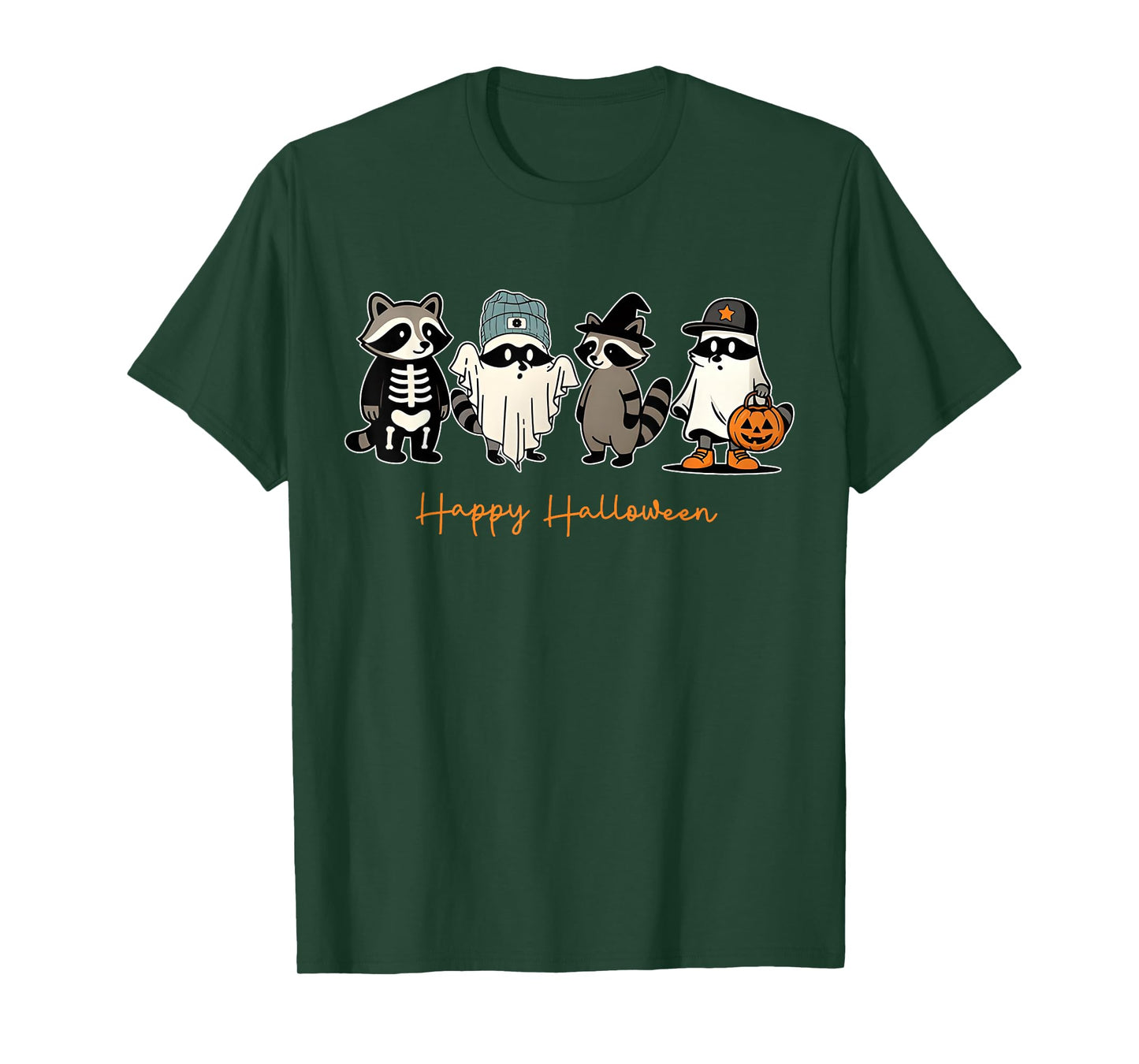 Funny Spooky Season Halloween Raccoon Meme Street Cats T-Shirt