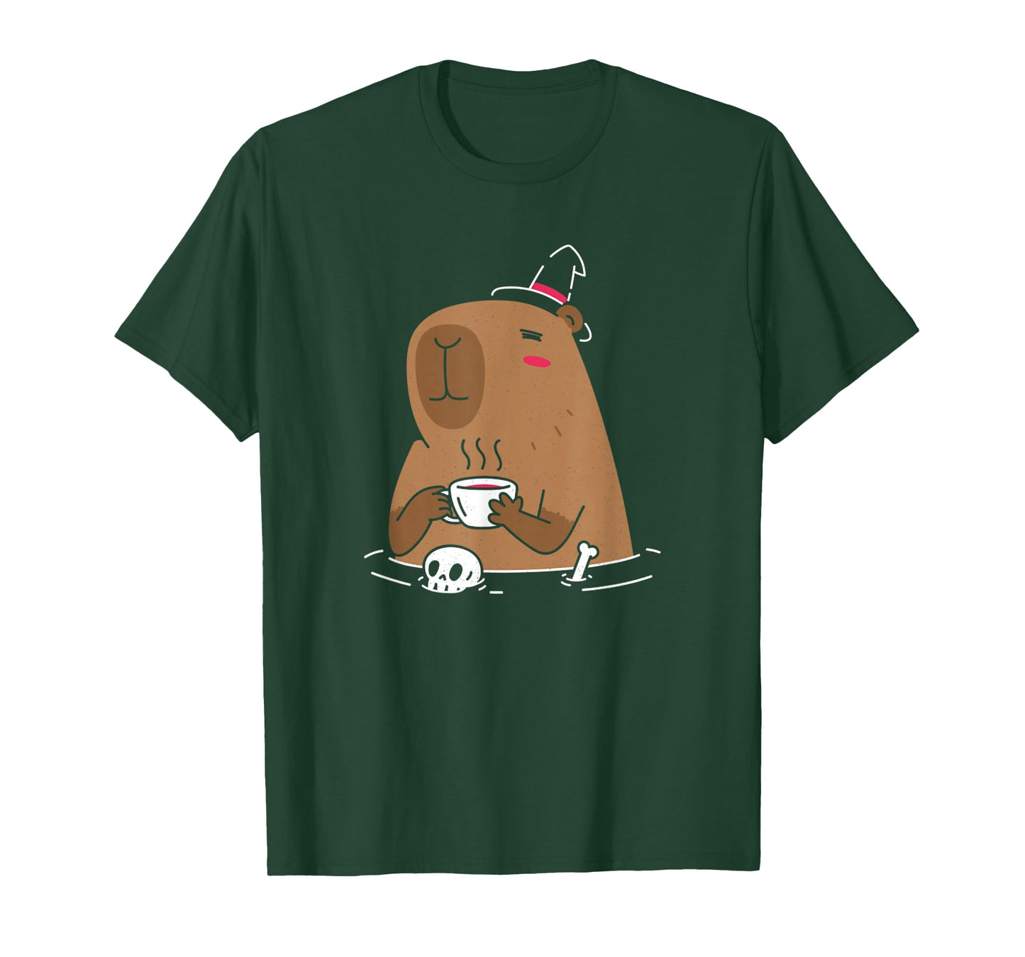 Witch Capybara Funny Halloween Holiday T-Shirt