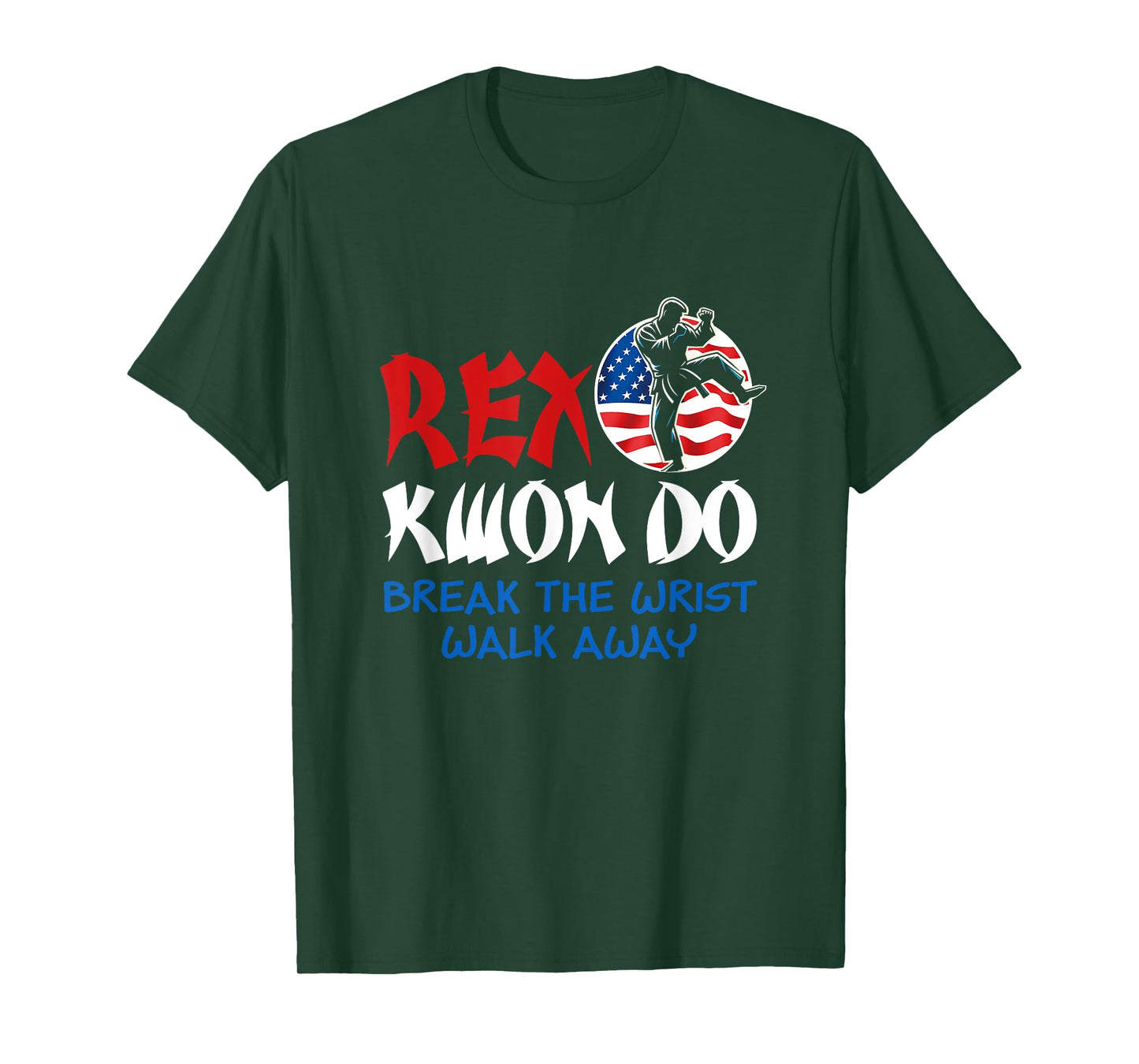 Rex Kwon Do American Flag Taekwondo Martial Art Sport T-Shirt