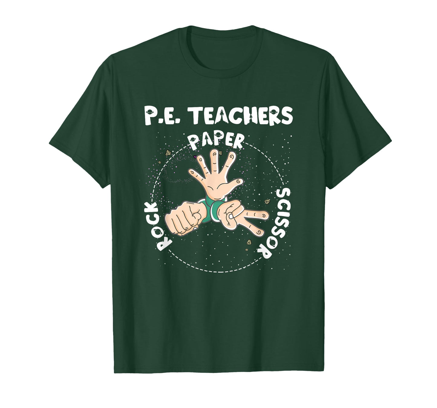 Funny Physical Education PE Teacher Rock Paper Scissor T-Shirt