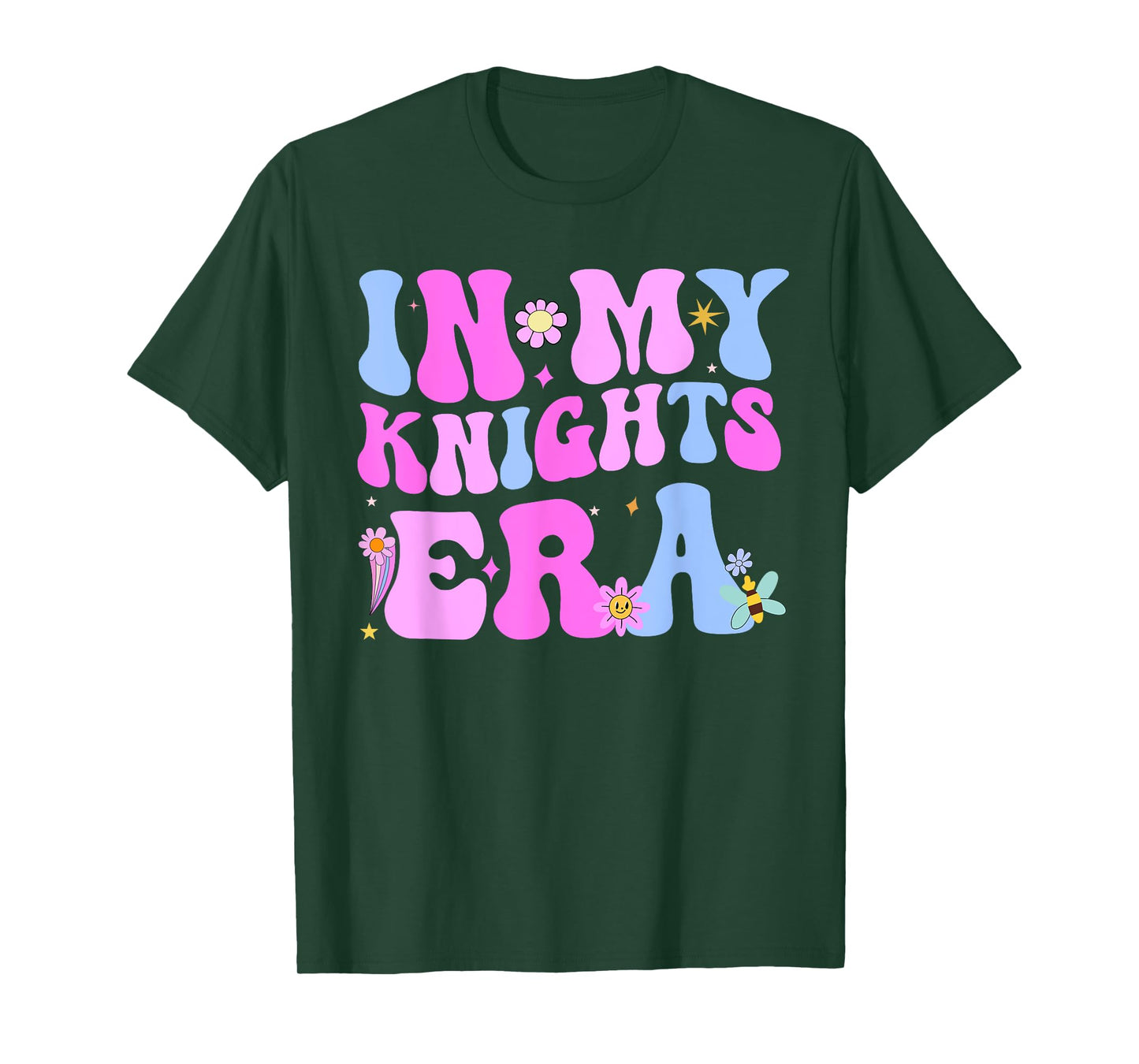 In My Knights Era Back to School Spirit Game Retro Groovy T-Shirt