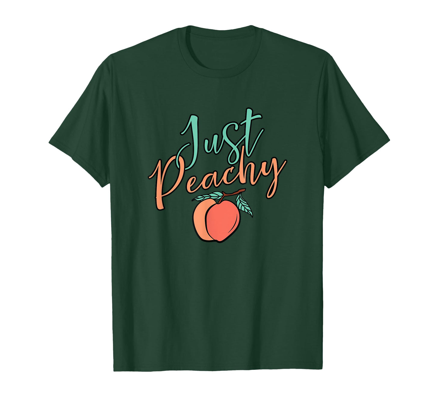 Cool Summer Fruit Retro Just Peachy & keep it Peachy Graphic T-Shirt for Men Women