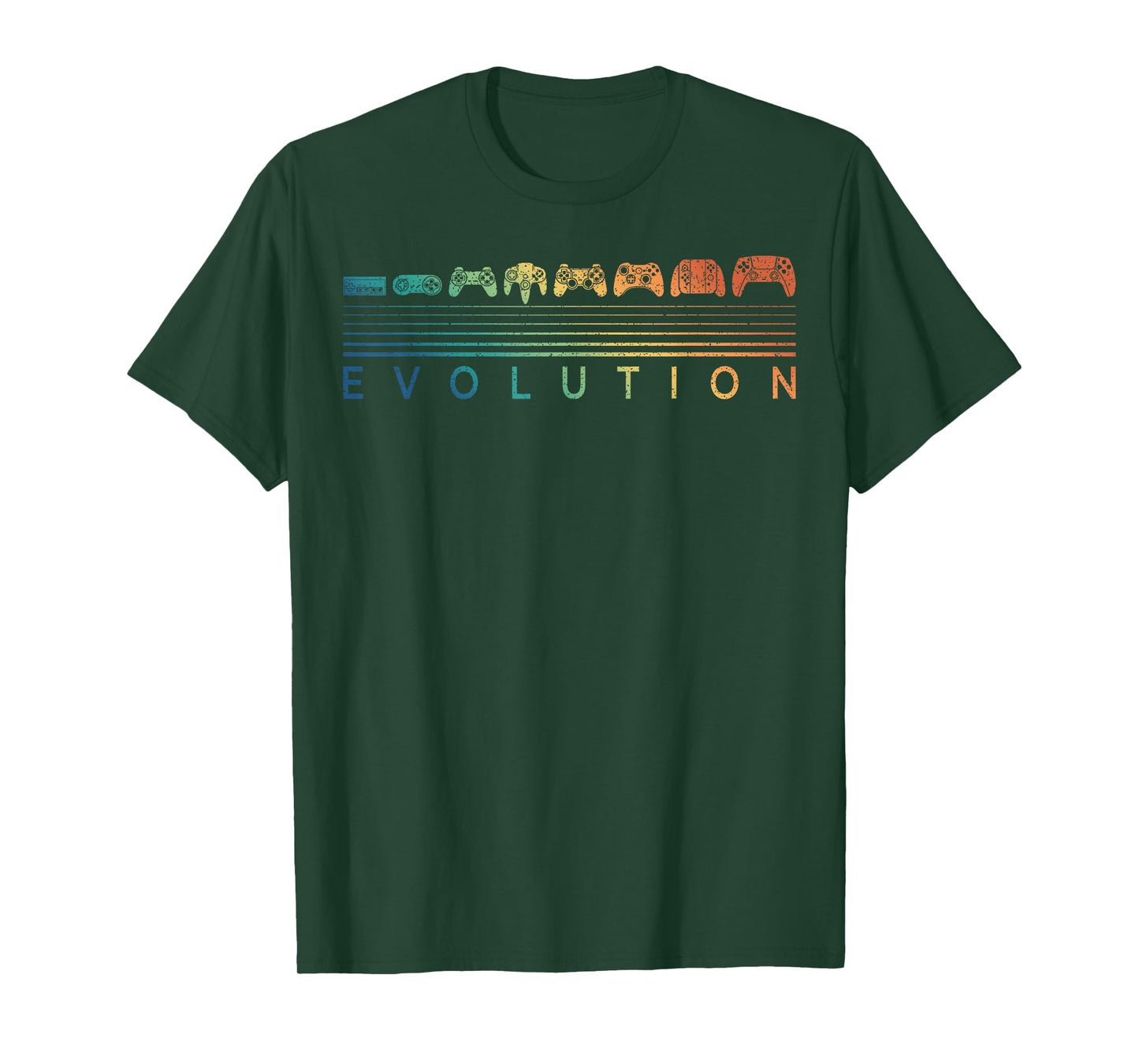 Video Game Controller Evolution Gamer 80s 90s Retro Gaming T-Shirt