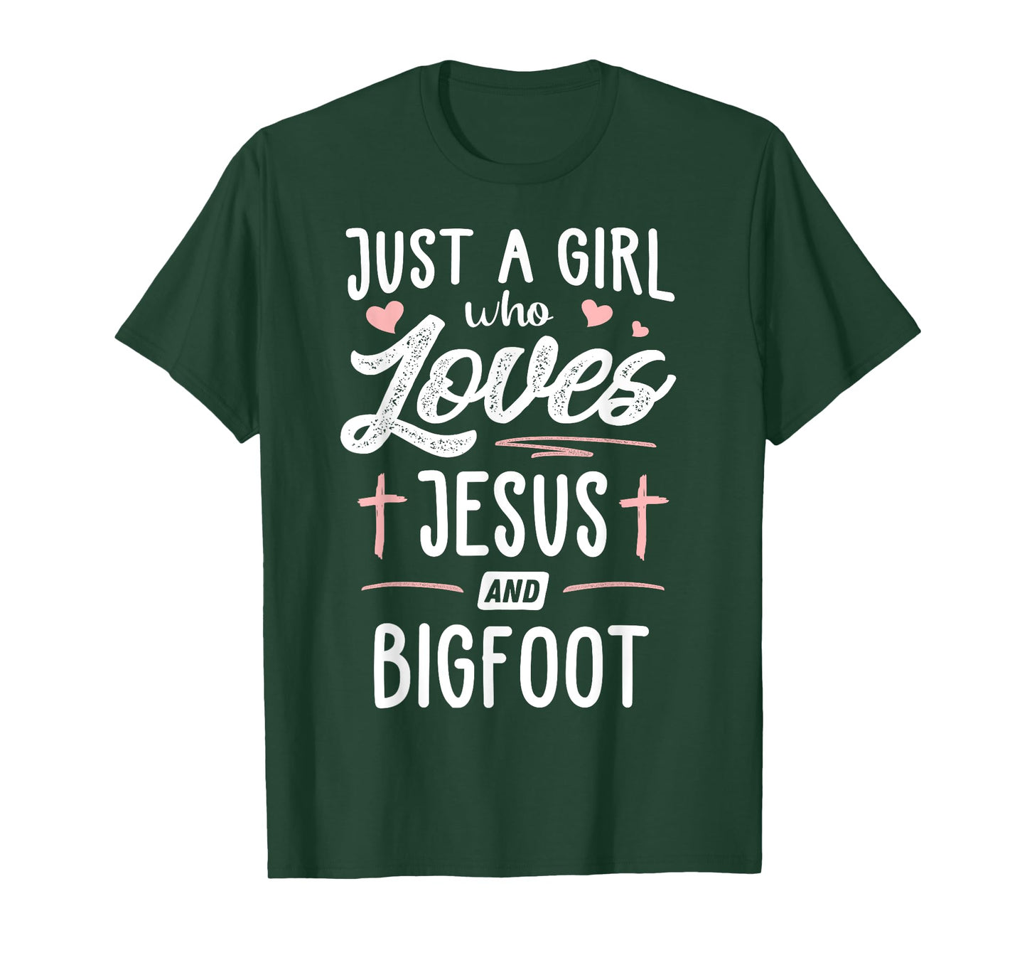Just A Girl Who Loves Jesus And Bigfoot Gift Women T-Shirt
