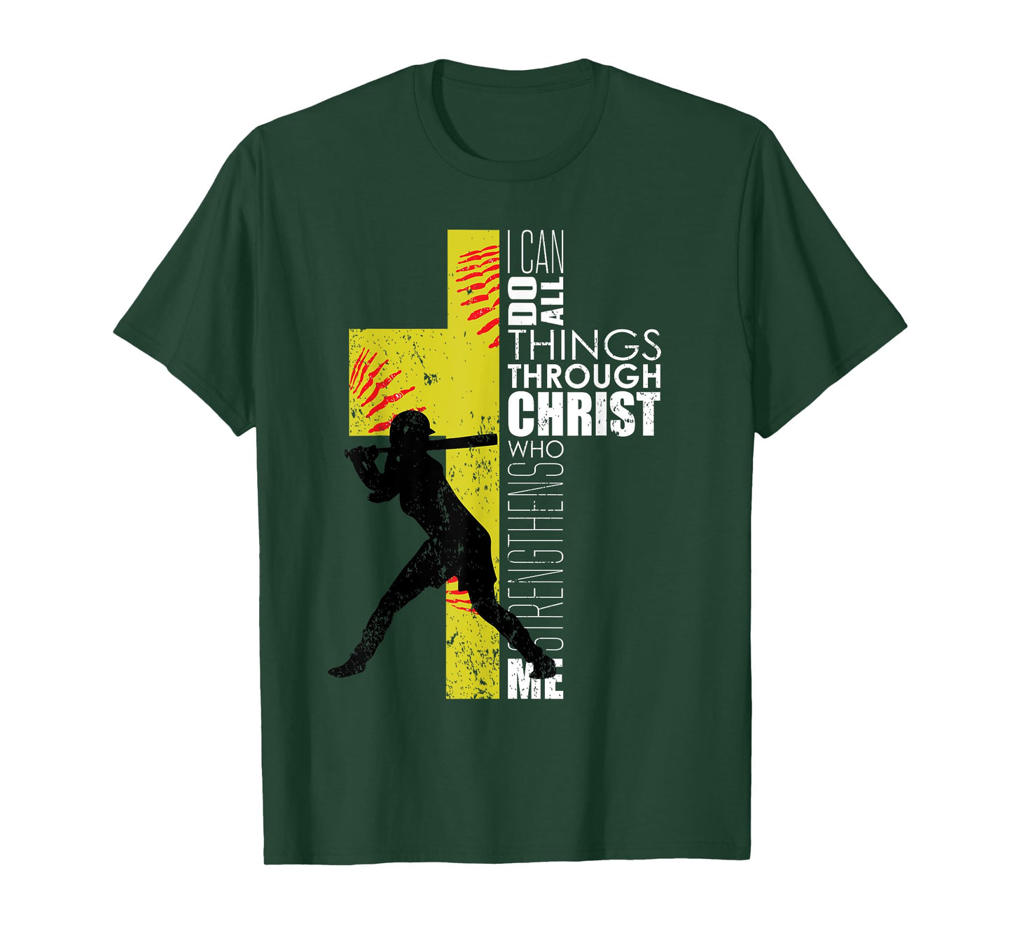 Softball Gifts Players Teen Girls Women Christian Religious T-Shirt