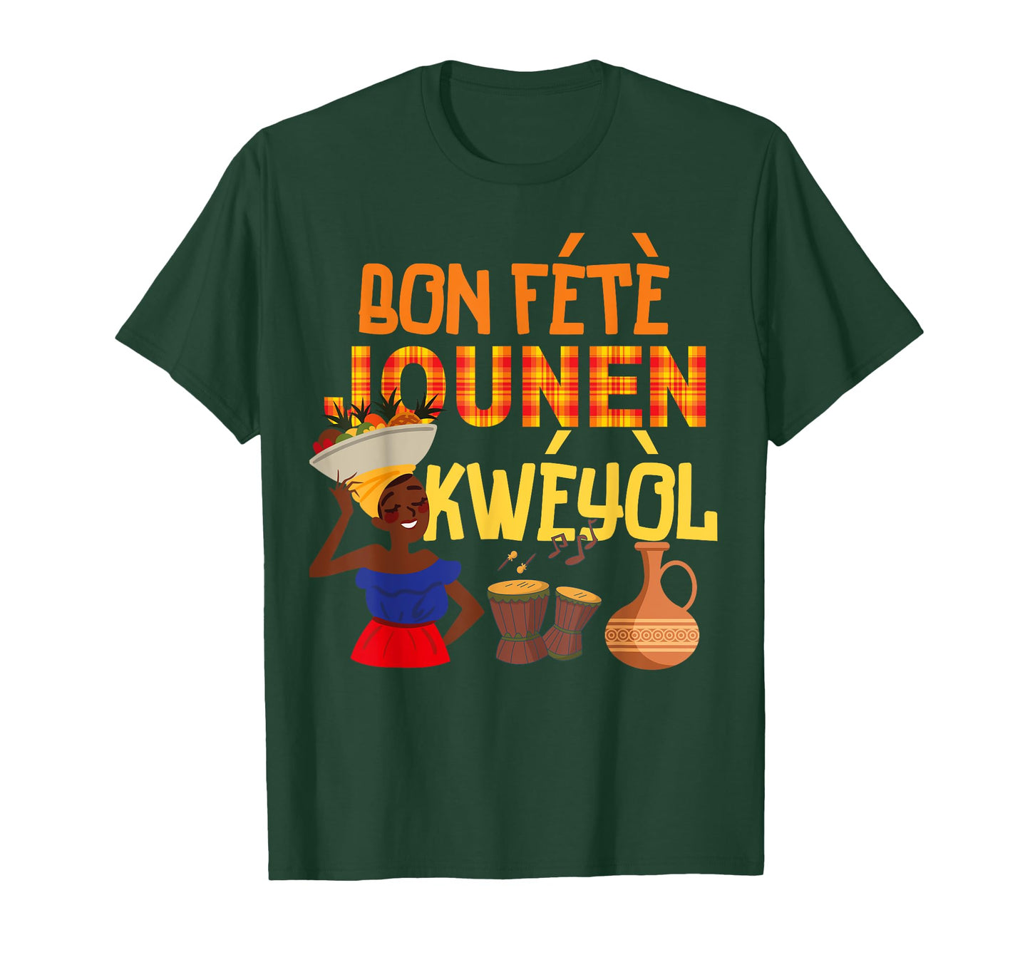 Bon Fete Kweyol St. Lucia Dominica Creole day outfit T-Shirt