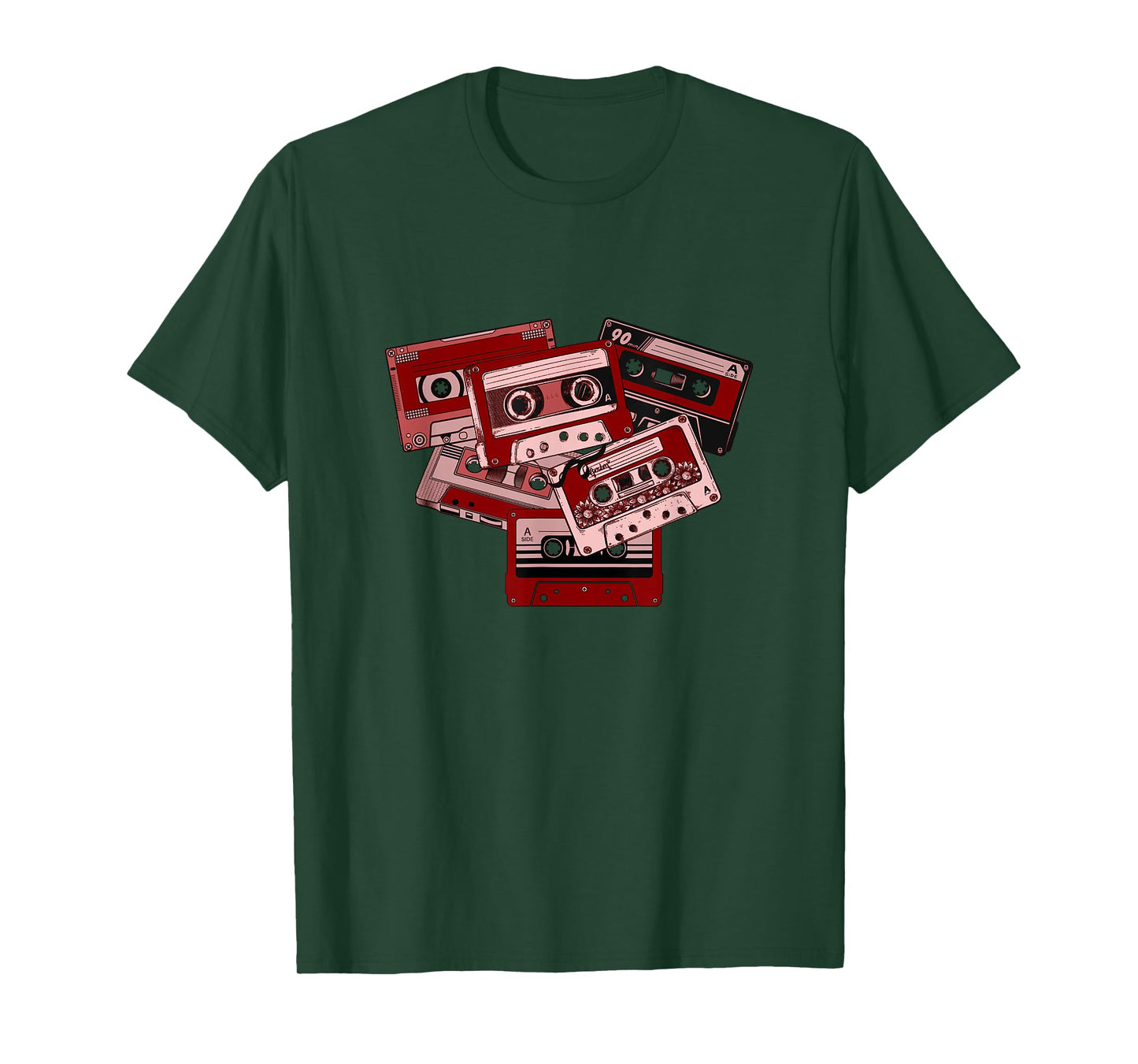 Maroon Red Burgundy Tape Cassettes Classic Old School Maroon T-Shirt