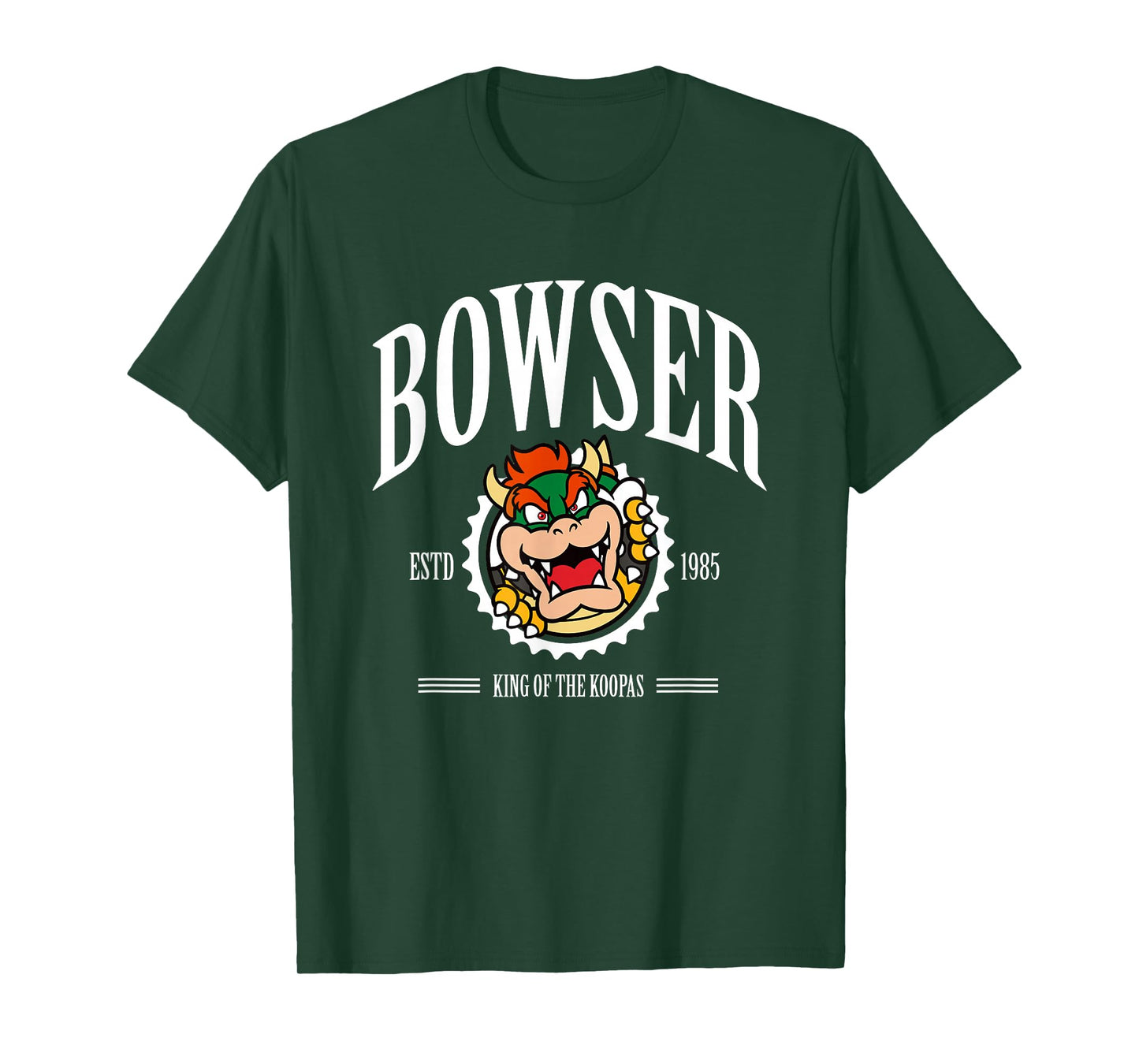 Super Mario Bros Bowser Est 1985 King Koopa Collegiate T-Shirt