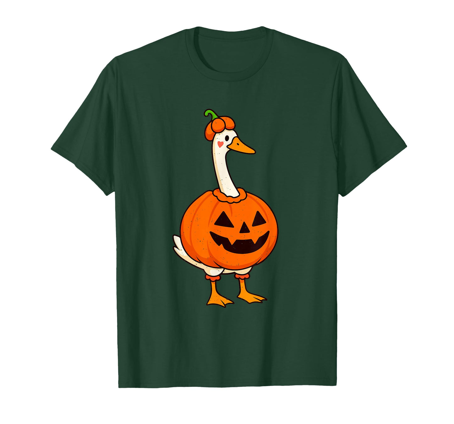 Pumpkin Duck Halloween Funny Farm Animal Jack O Lantern T-Shirt