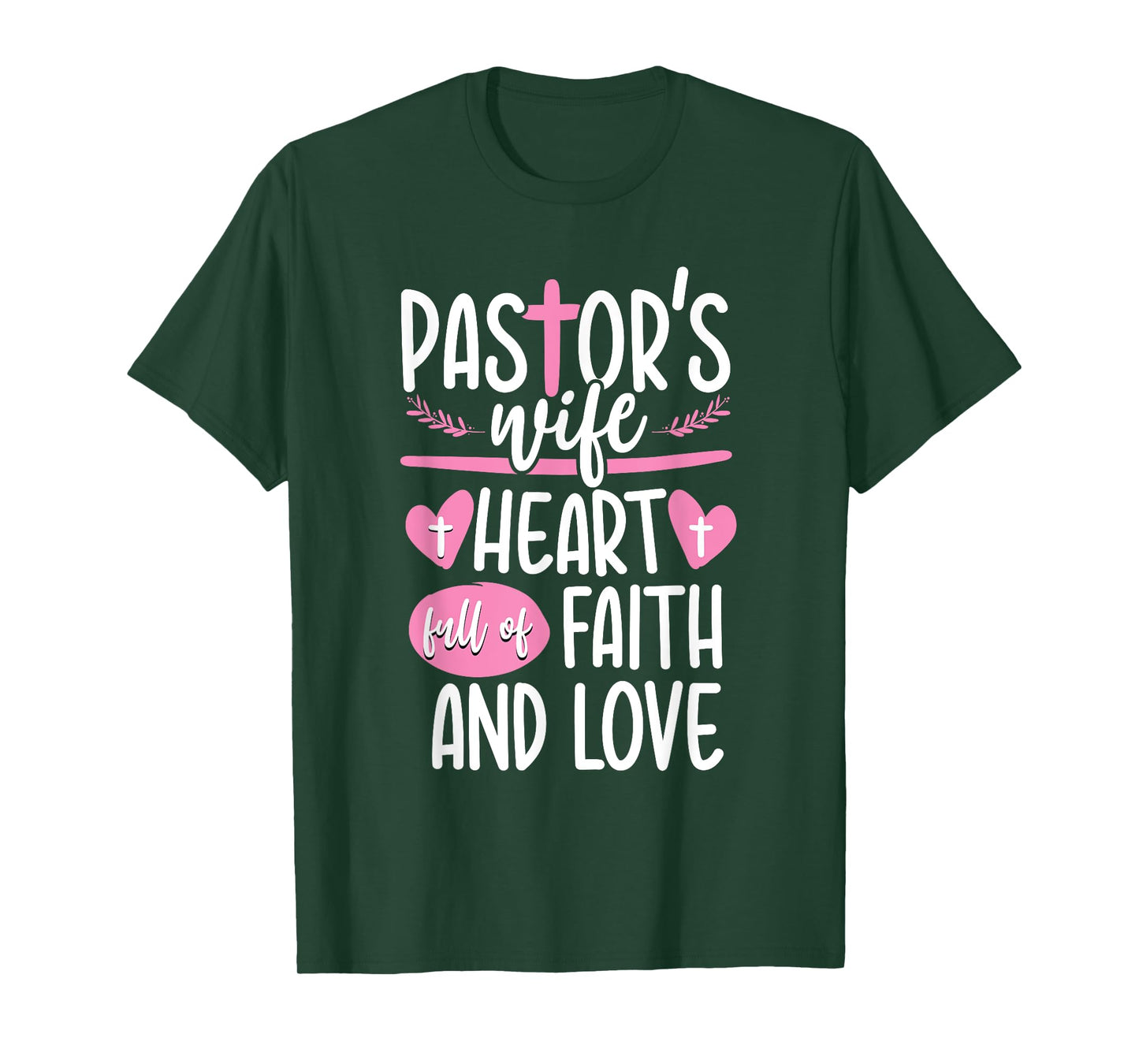 Christian Jesus Pastor's Wife Church Appreciation Heart T-Shirt
