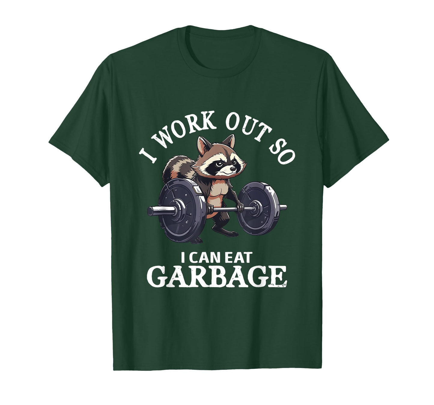 I Work Out Retro Cute Raccoon Gym Animal Lovers So I Can Eat T-Shirt