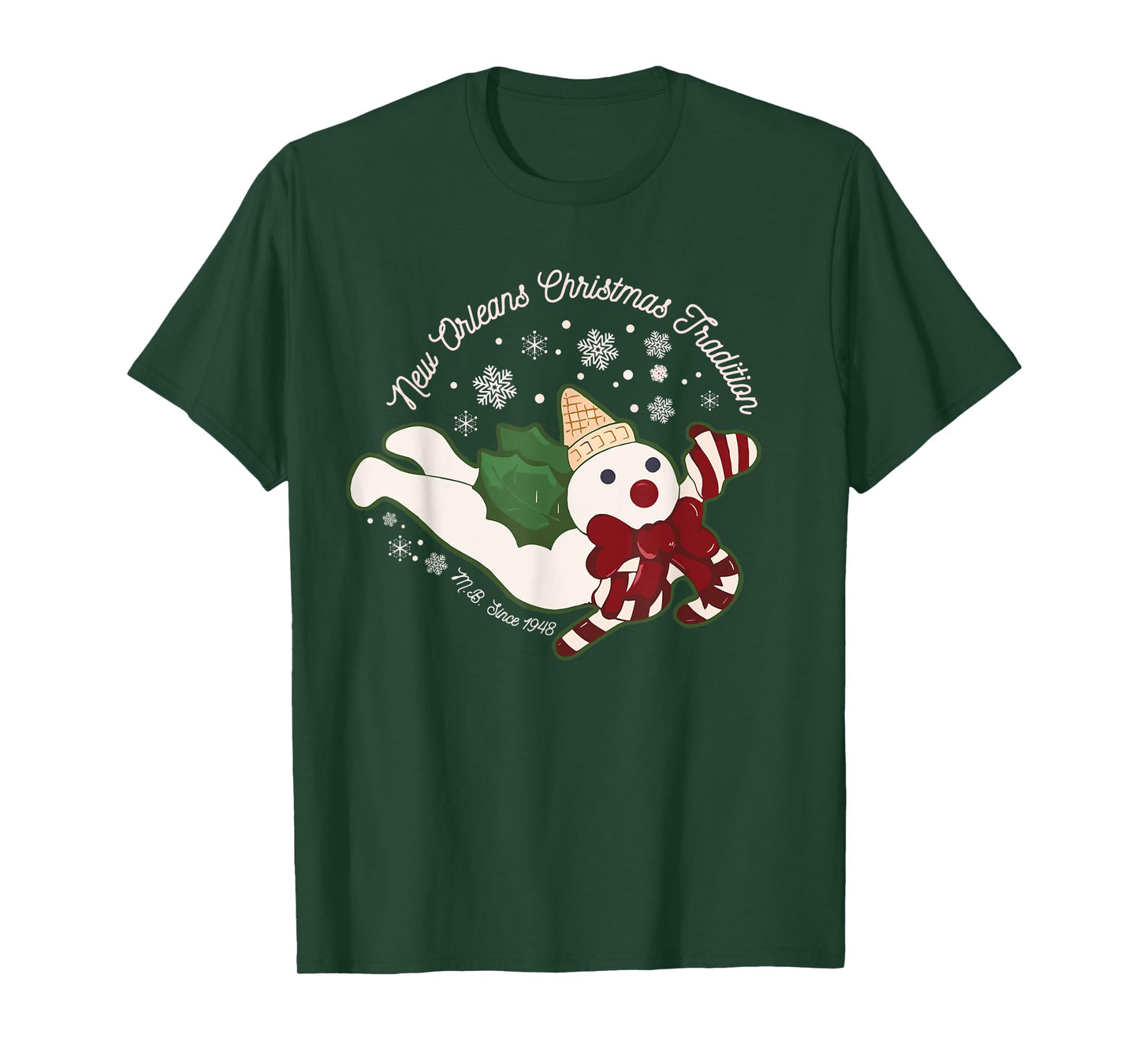 New Orleans Mr Bingle Christmas Tradition Snowmen Christmas T-Shirt