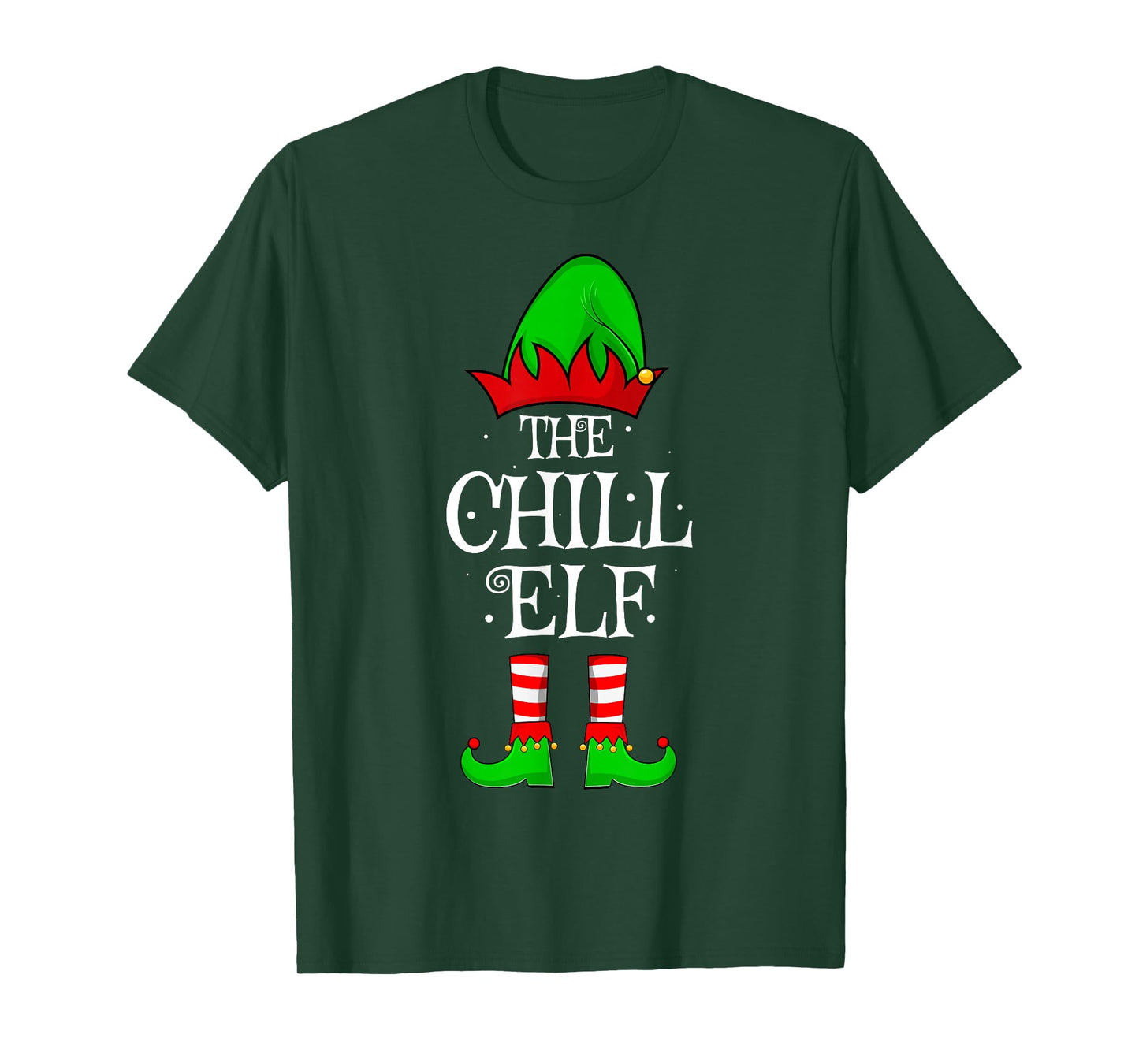 Chill Elf Xmas Matching Family Elf Squad Christmas Pajamas T-Shirt