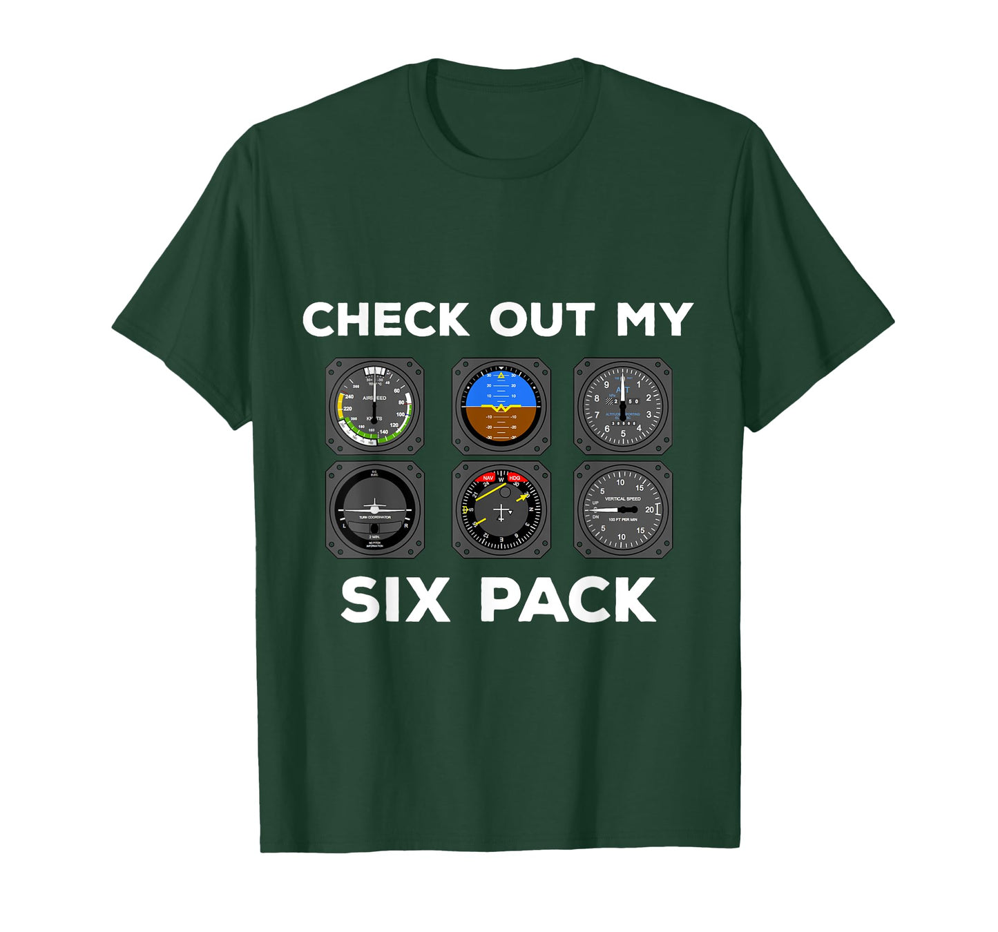 Check Out My Six Pack Pilot Aviation Flying Airplane Gym T-Shirt