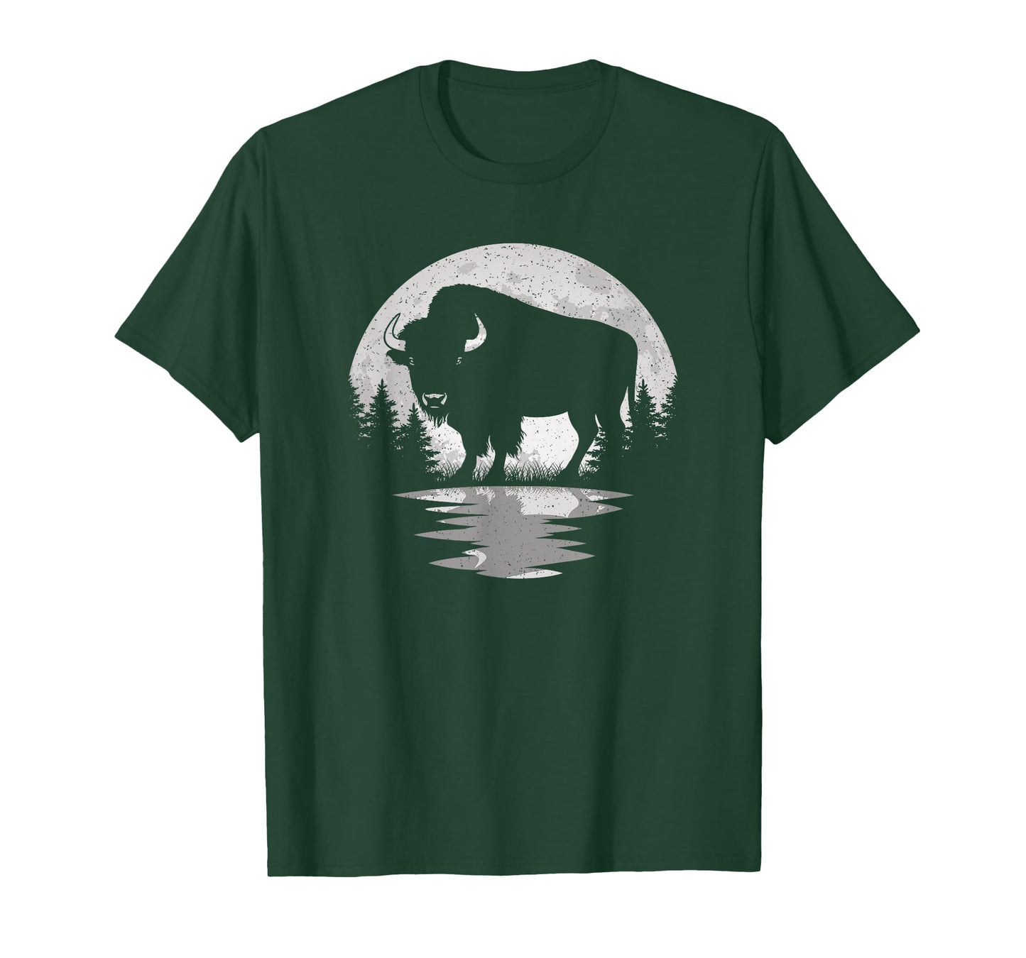 Bison Lover Moon Vintage Buffalo Men Women Kids T-Shirt