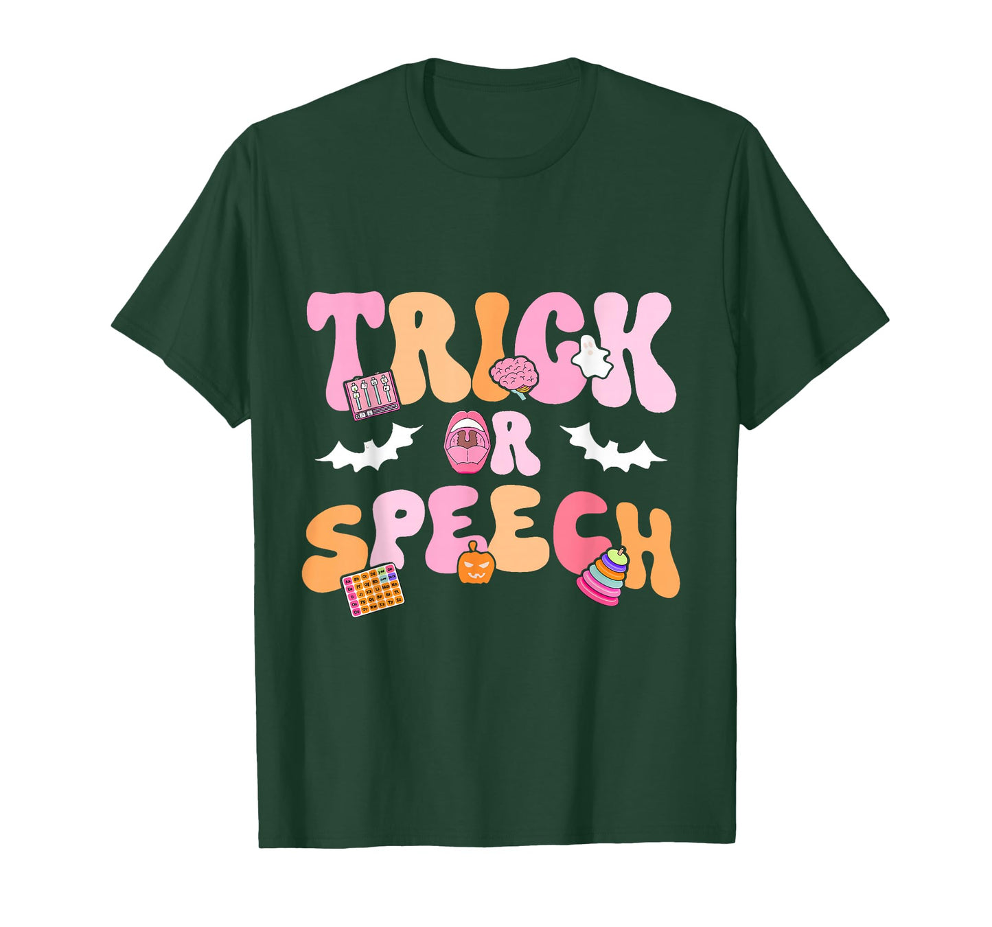 Trick Or Speech Therapy SLP Halloween Speech Patholog T-Shirt