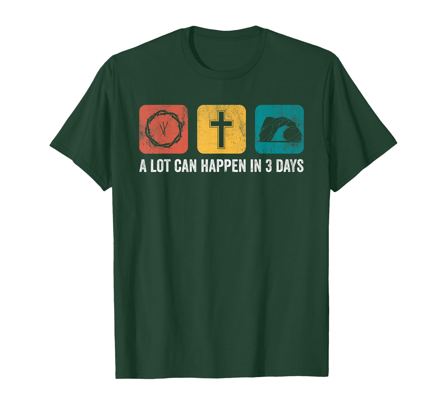 Vintage A Lot Can Happen in 3 Days Bible Easter Christian T-Shirt